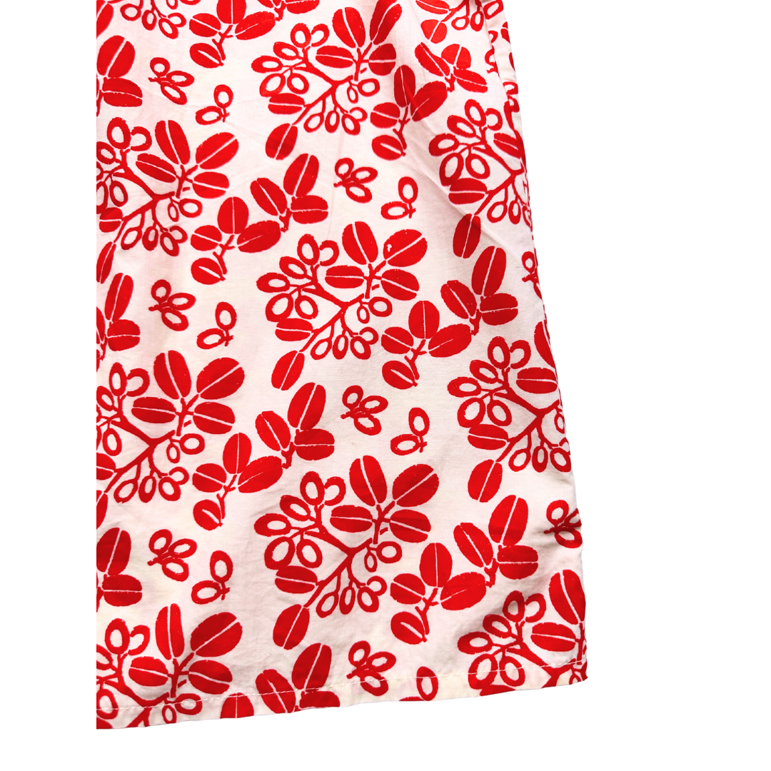 BONPOINT - Blouse blanche et rouge avec imprimés - 12 ans