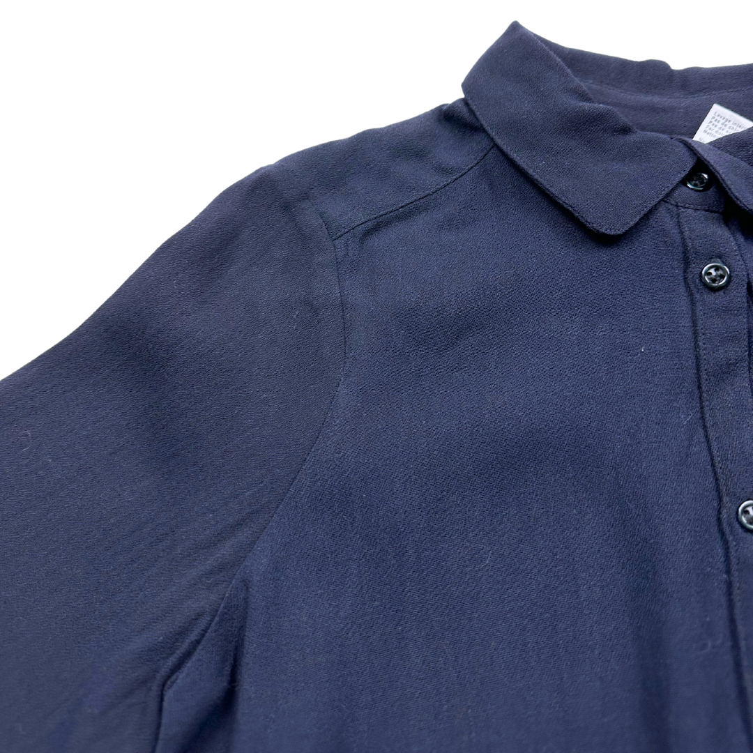 BONPOINT - Combishort bleu marine à manches longues en laine - 10 ans