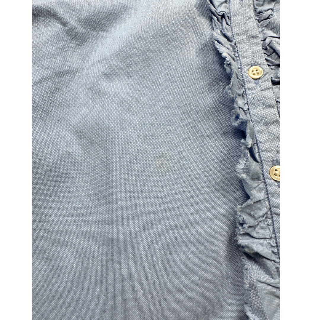 BONPOINT - Chemisier bleu à volants - 10 ans