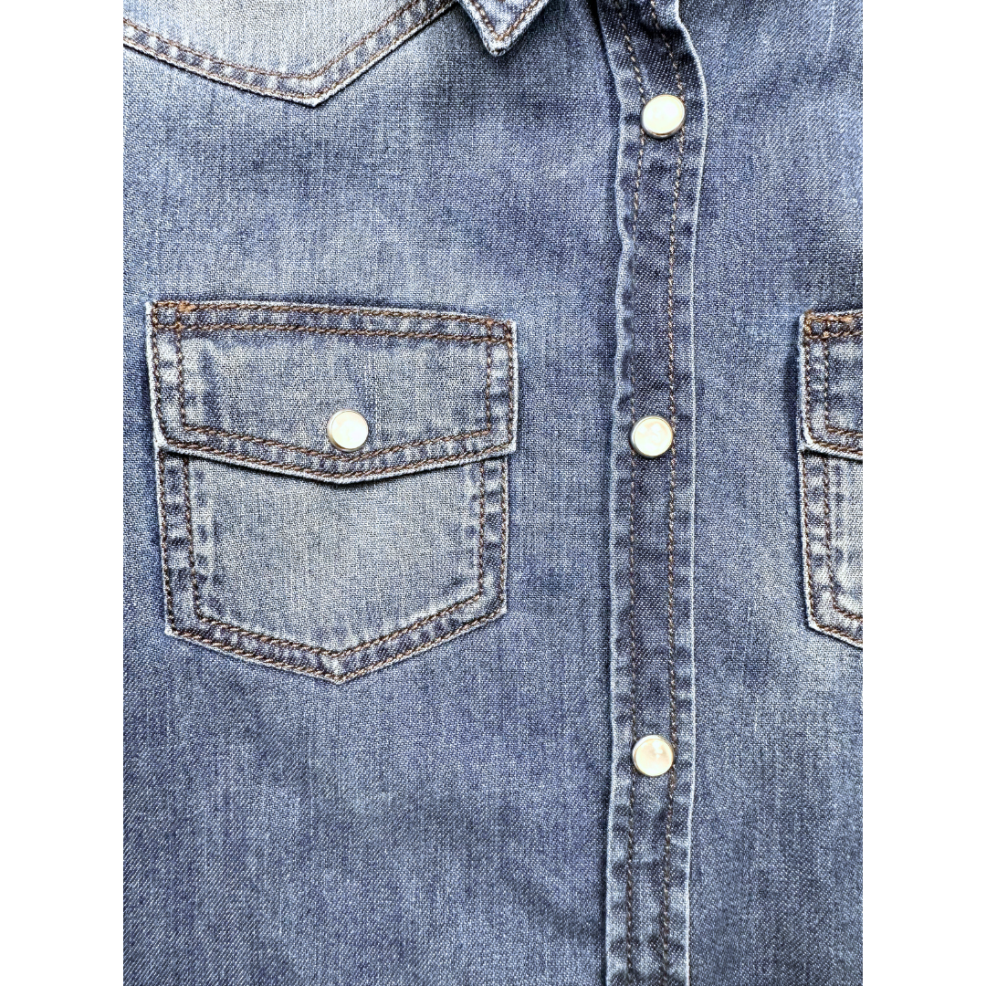 BONPOINT - Chemise en jean bleu - 10 ans