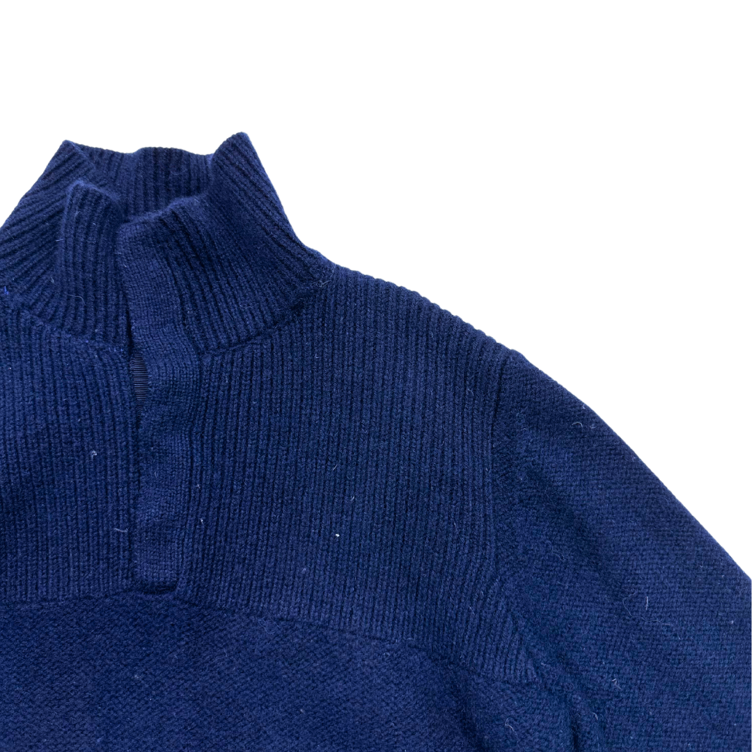 BONPOINT - Pull bleu marine en cachemire - 10 ans