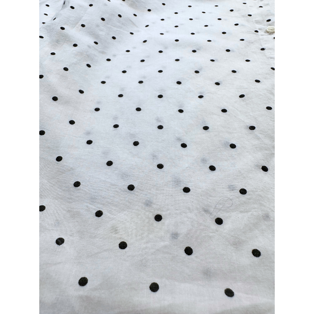 BONPOINT - Chemisier blanc à pois 10 ans