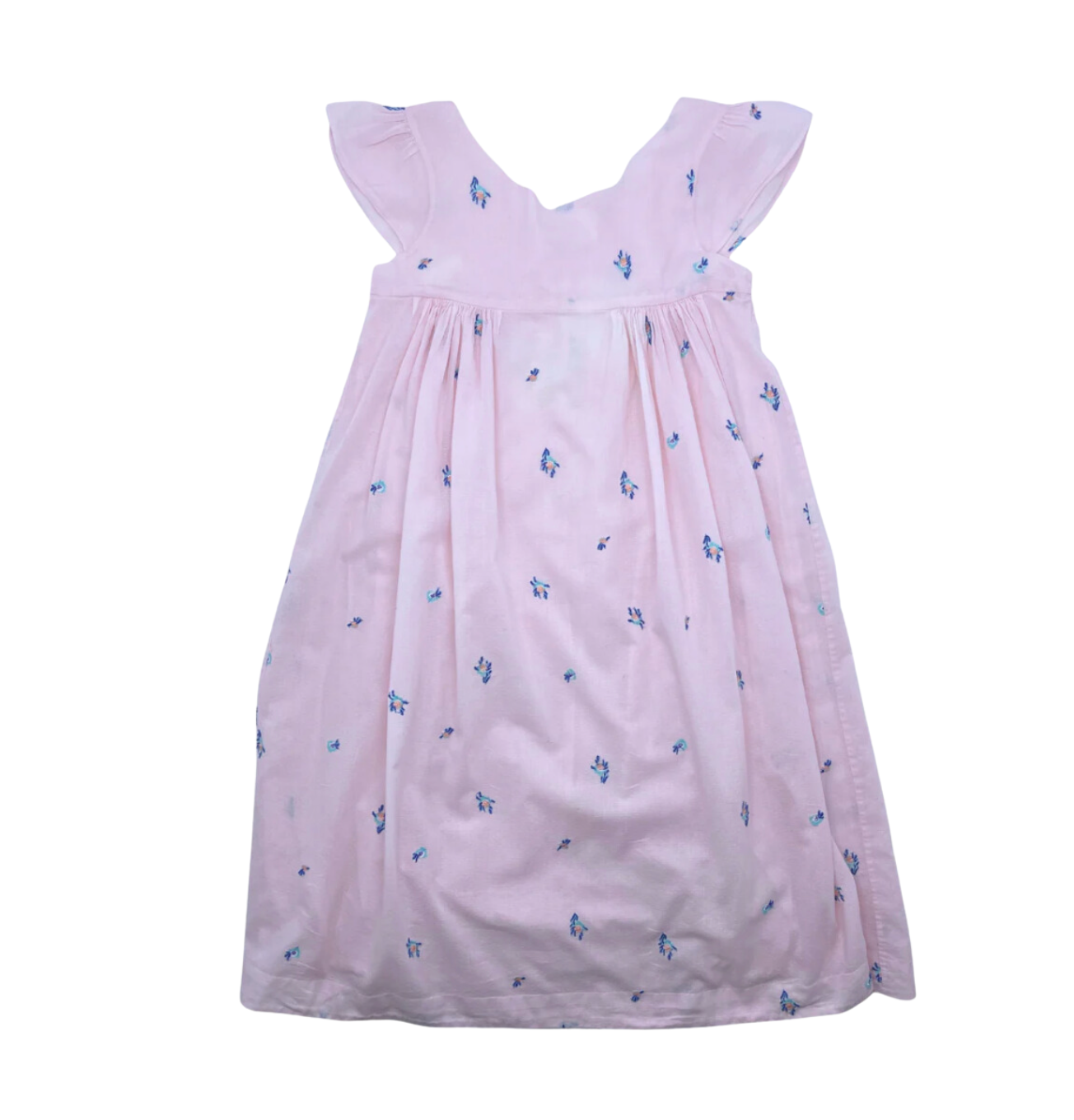 BONPOINT - Robe longue rose à broderies - 10 ans