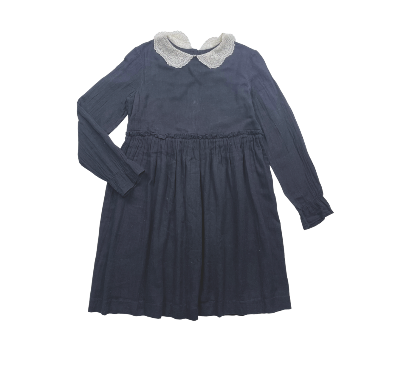 BONPOINT - Robe noire col brodé - 12 ans