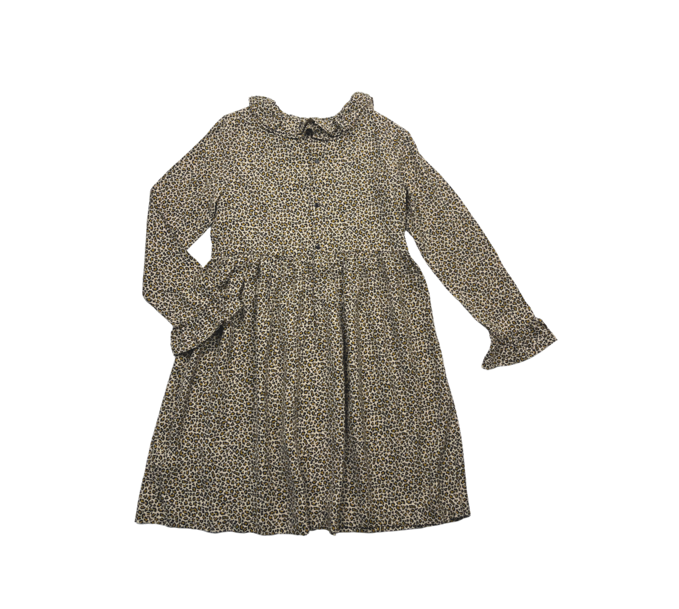 BONPOINT - Long-sleeved leopard print dress - 12 years