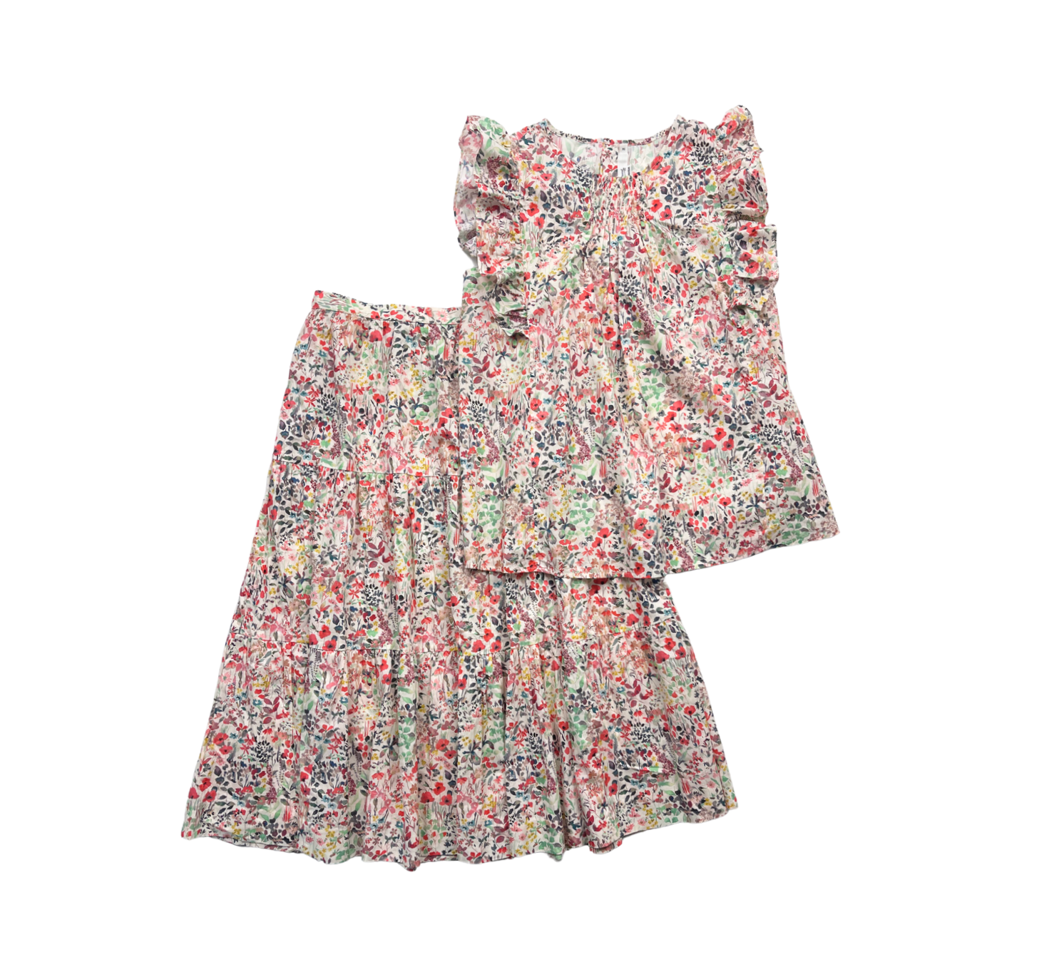 BONPOINT - Ensemble blouse et jupe à motif floral - 14 ans