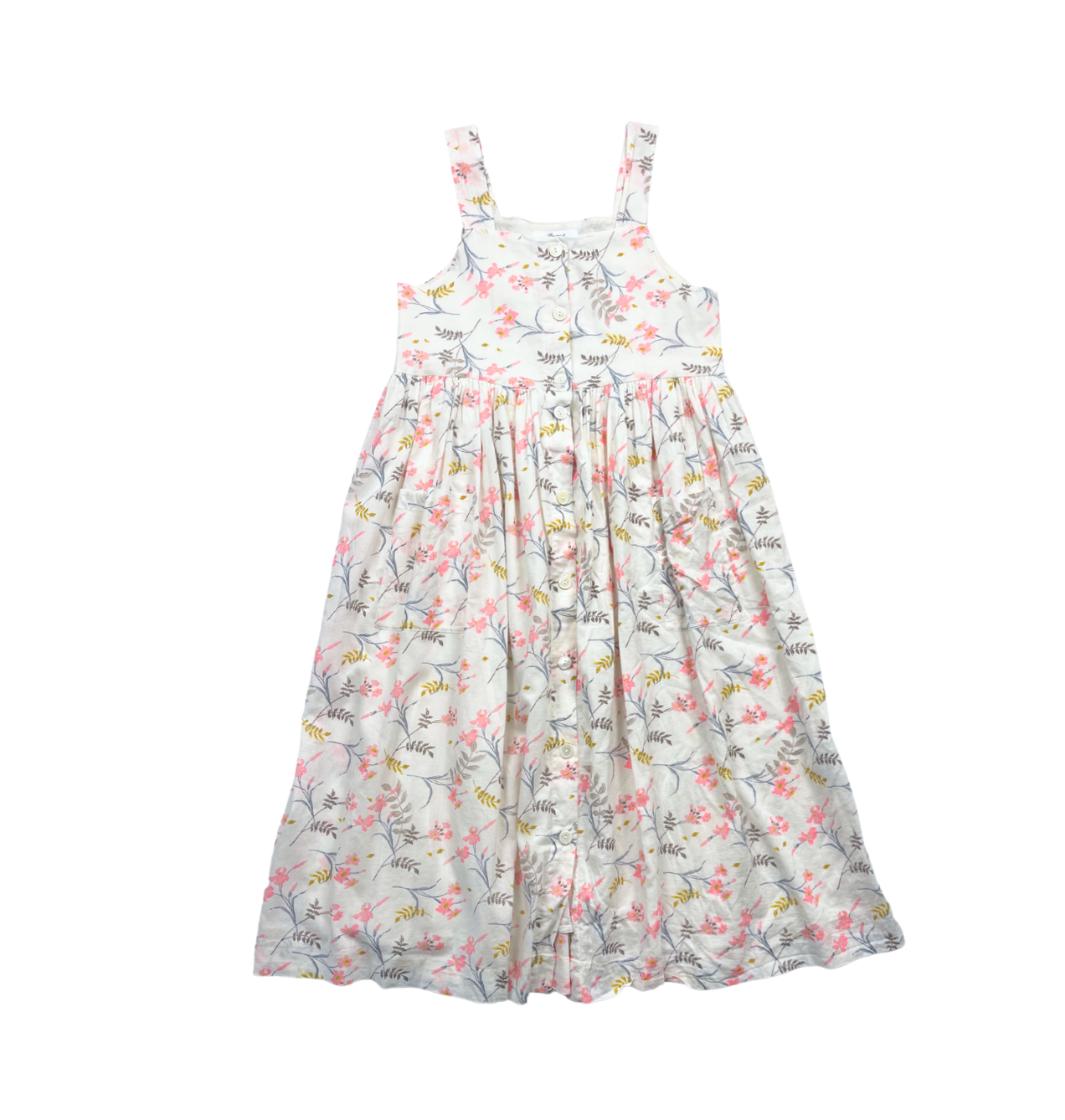 BONPOINT - Robe longue blanche à fleurs - 12 ans