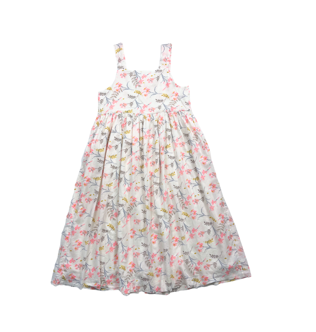 BONPOINT - Robe longue blanche à fleurs - 12 ans