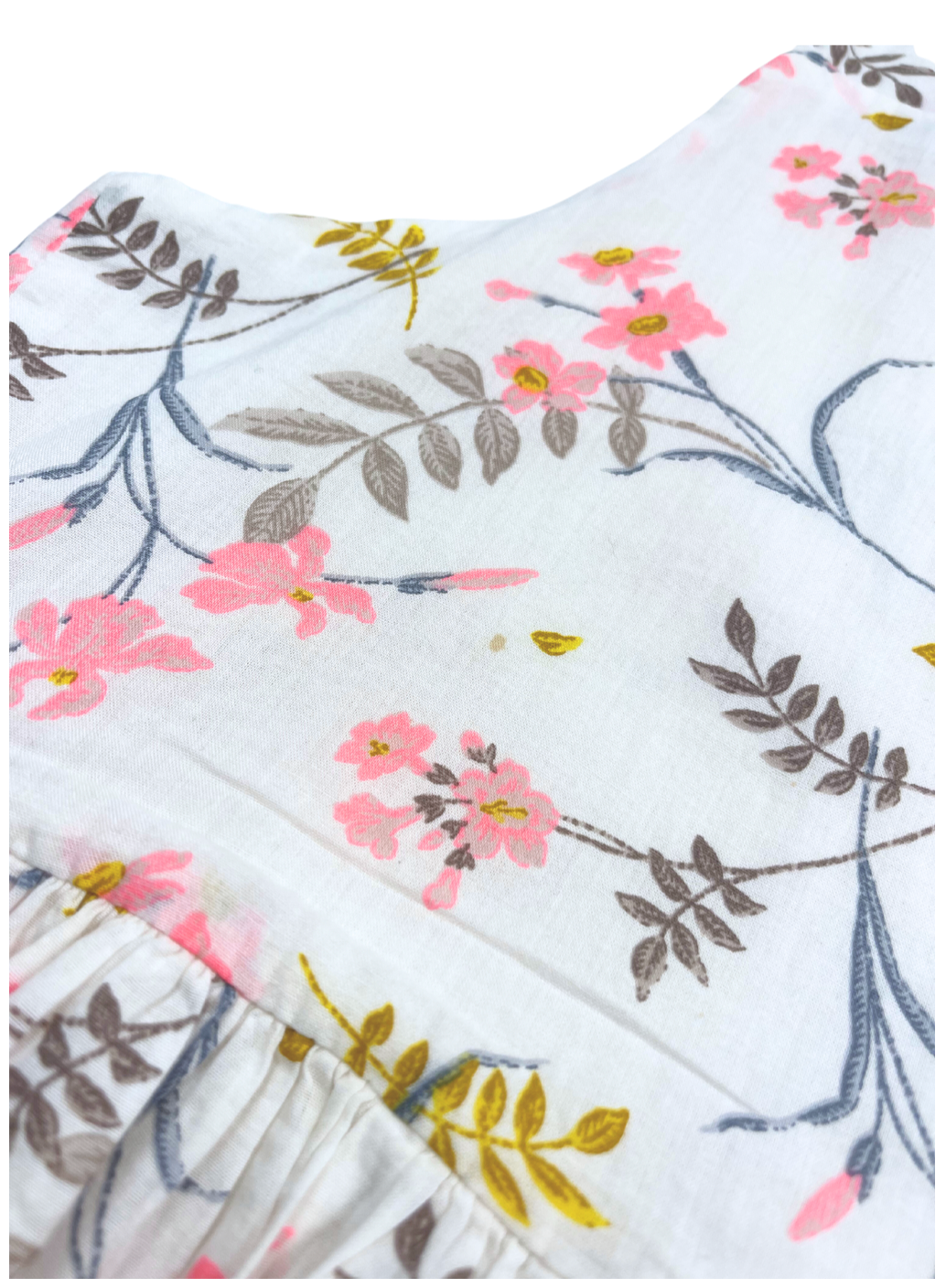 BONPOINT - Robe longue blanche à fleurs - 12 ans