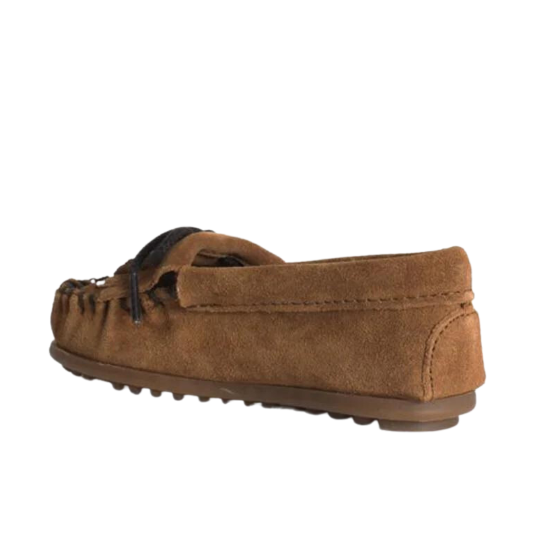 MINNETONKA - Brown suede and pearl loafers - 34