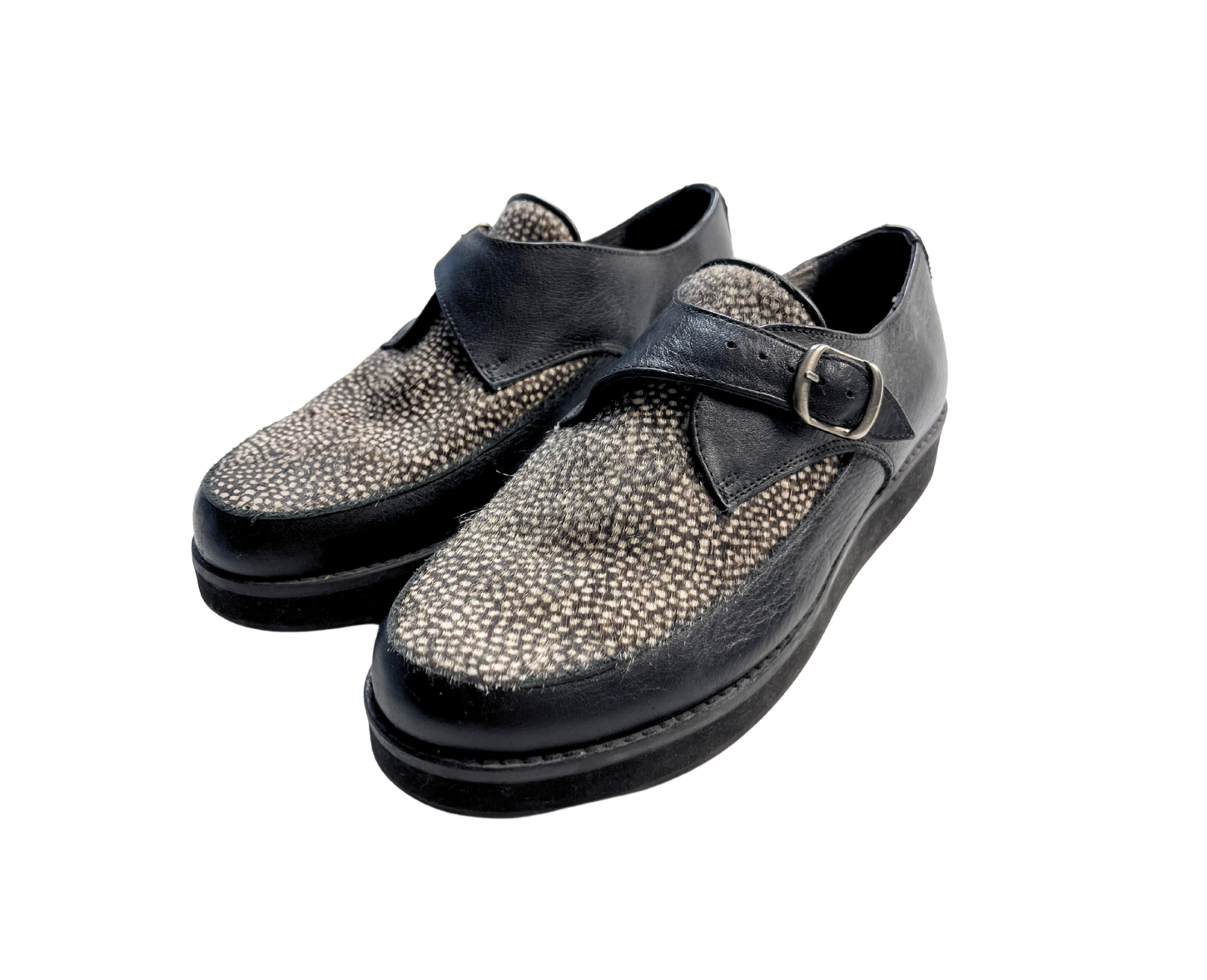 BONPOINT - Derbies noires à motifs - 36