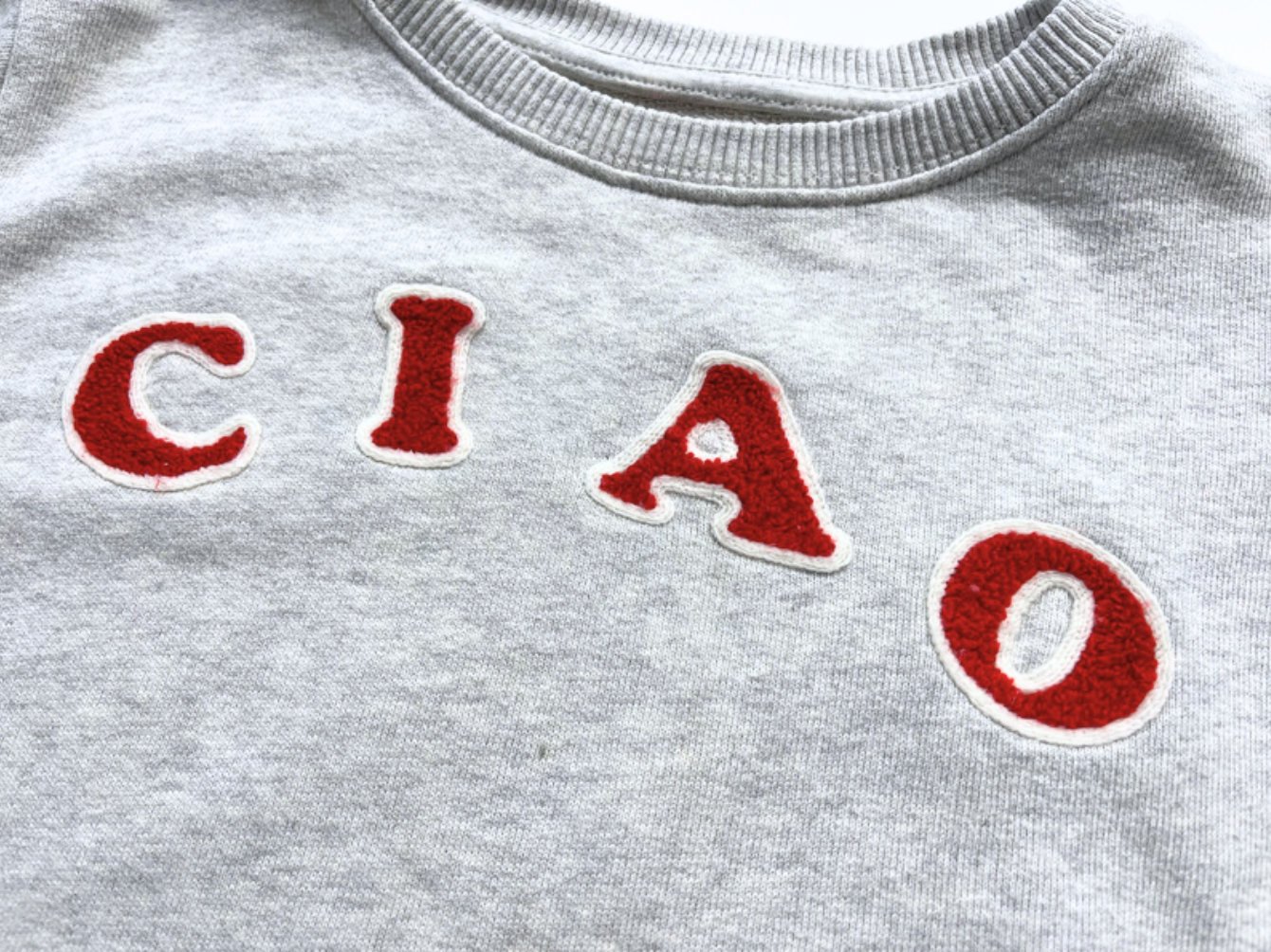 BONTON - Sweat gris clair « CIAO » - 6 ans