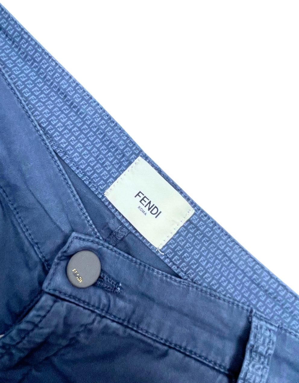 FENDI - Pantalon chino bleu marine - 10 ans