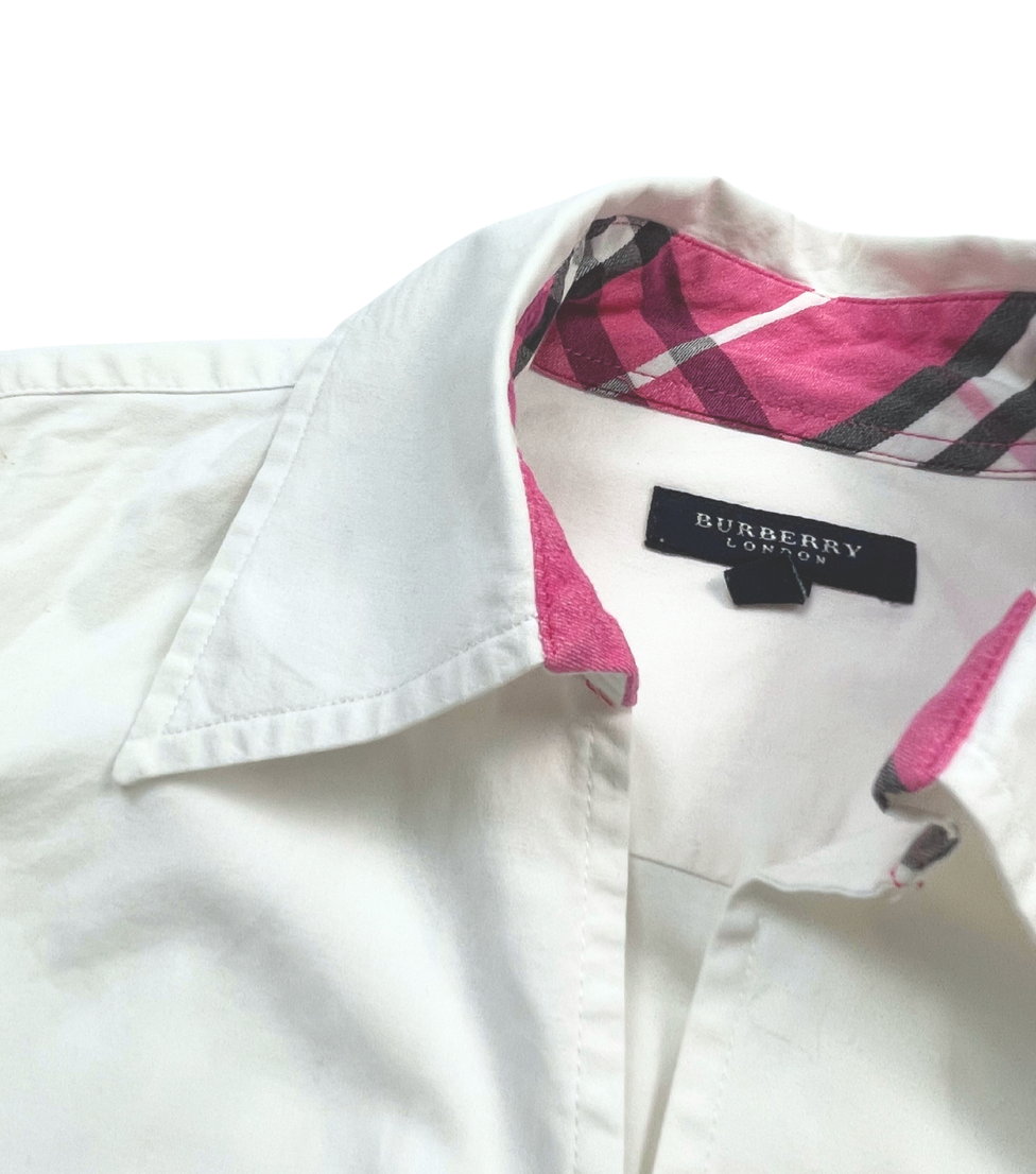BURBERRY - Chemise cintrée blanches - 12 ans (XS)