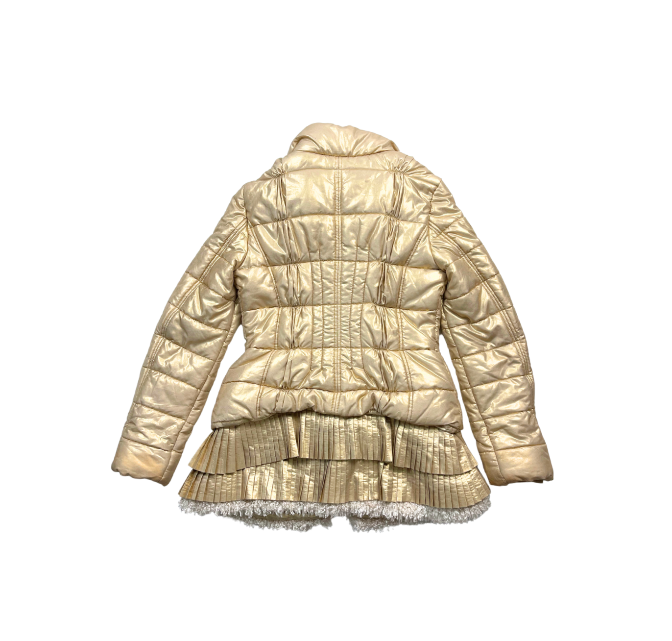 MONNALISA - Goldener Schaffellmantel - 14 Jahre alt