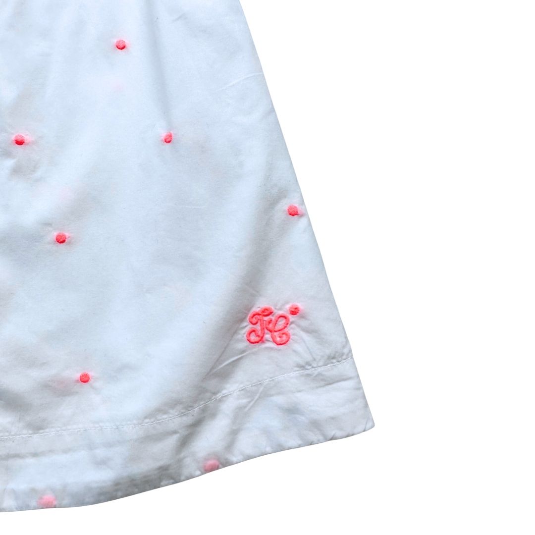 TARTINE & CHOCOLAT - White dress with pink trim - 12 months