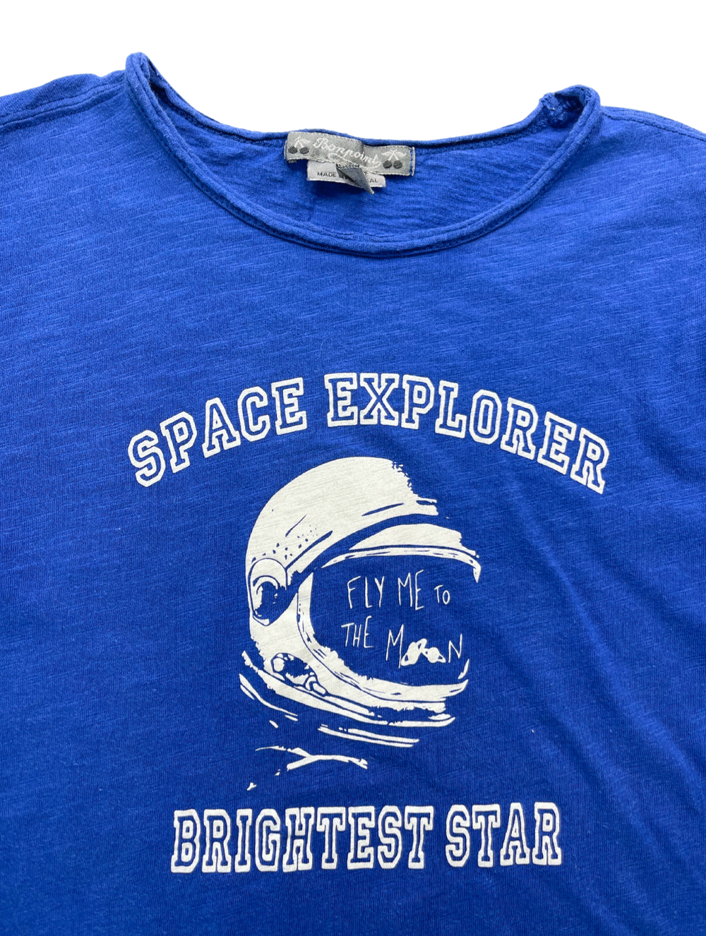 BONPOINT - T shirt manches longues bleu « Space Explorer » - 8 ans