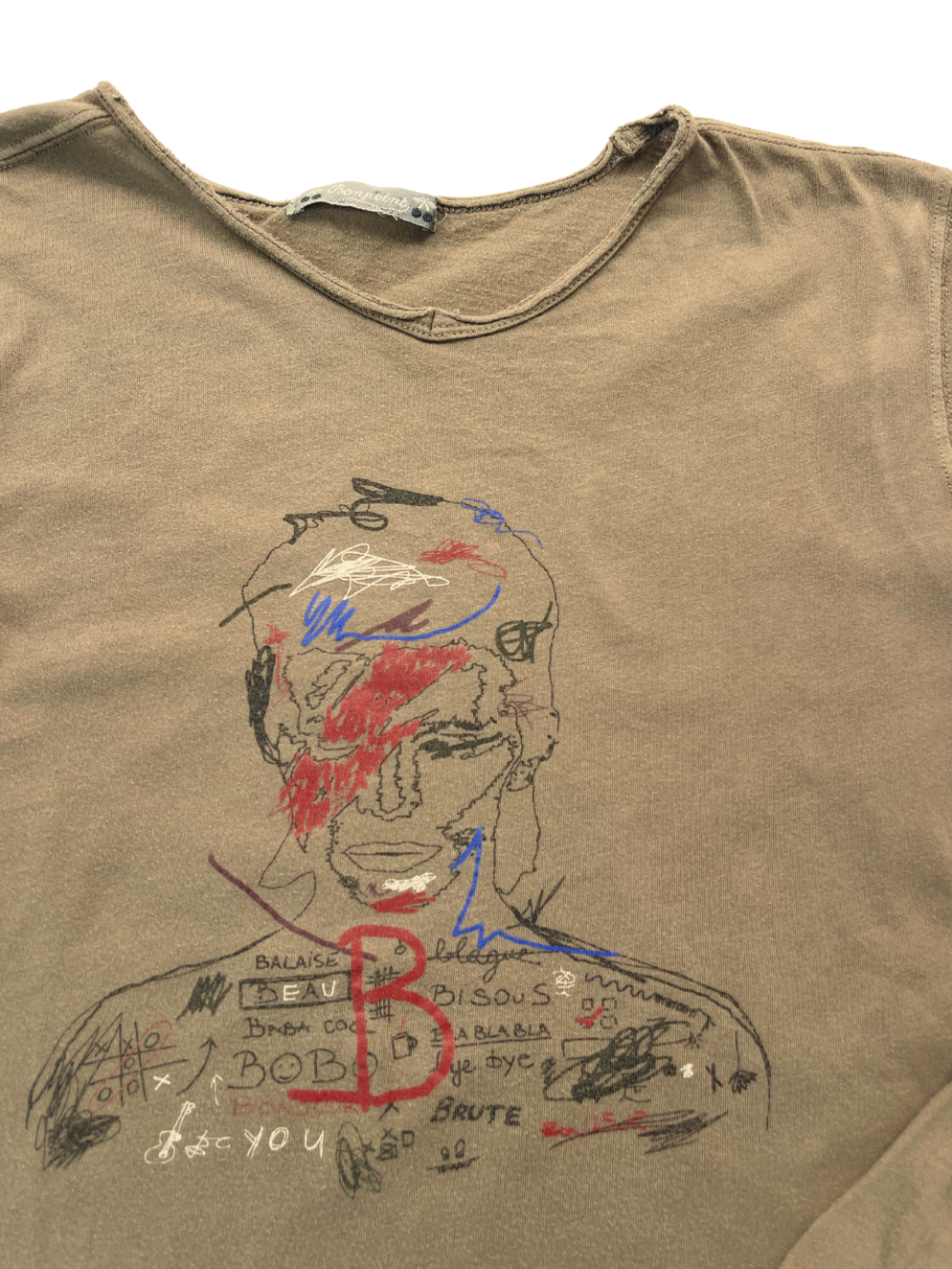 BONPOINT - T shirt manches longues kaki David Bowie - 8 ans