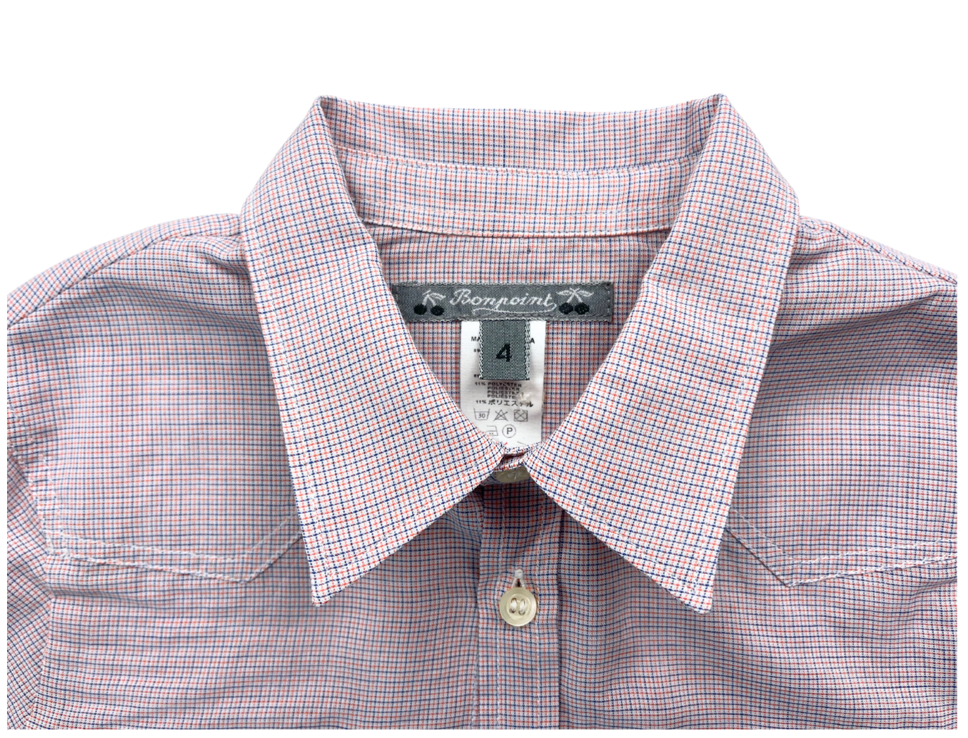 BONPOINT - Chemise petits carreaux - 4 ans