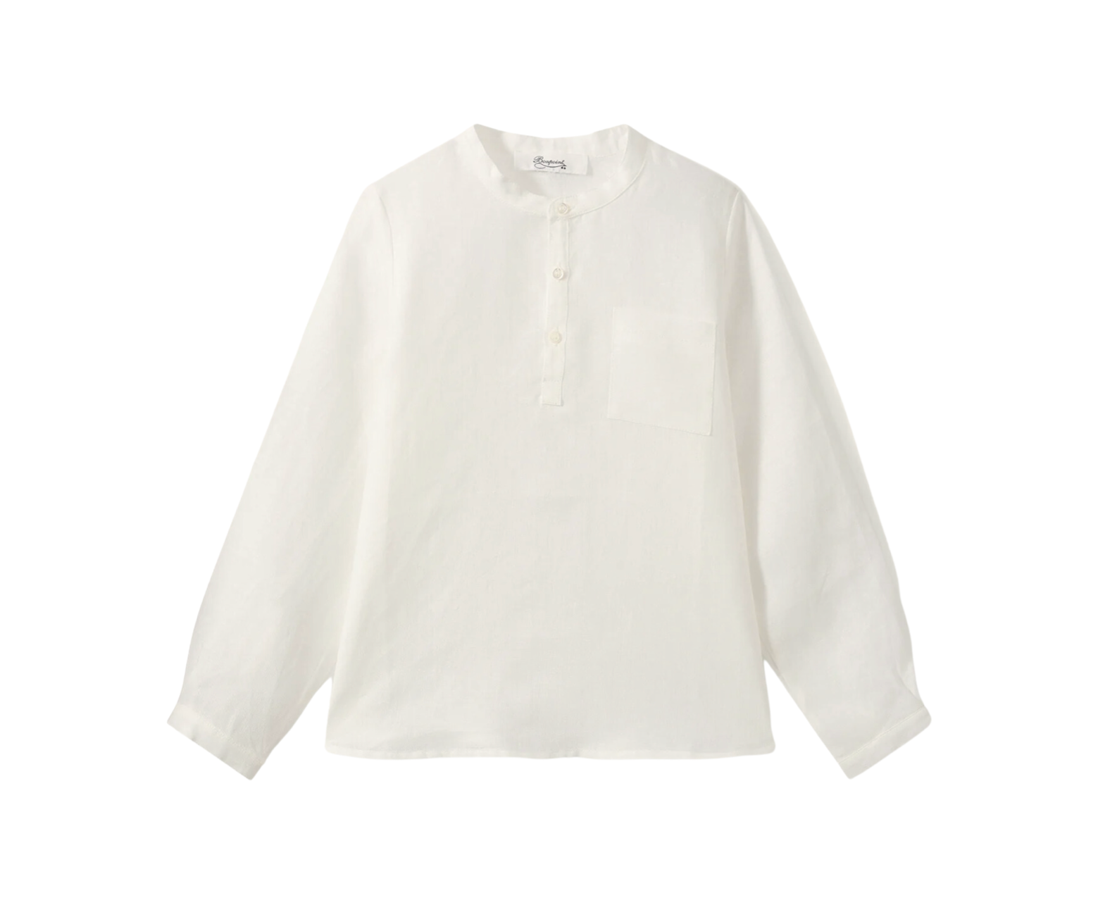 BONPOINT - Chemise en lin col Mao - 4 ans