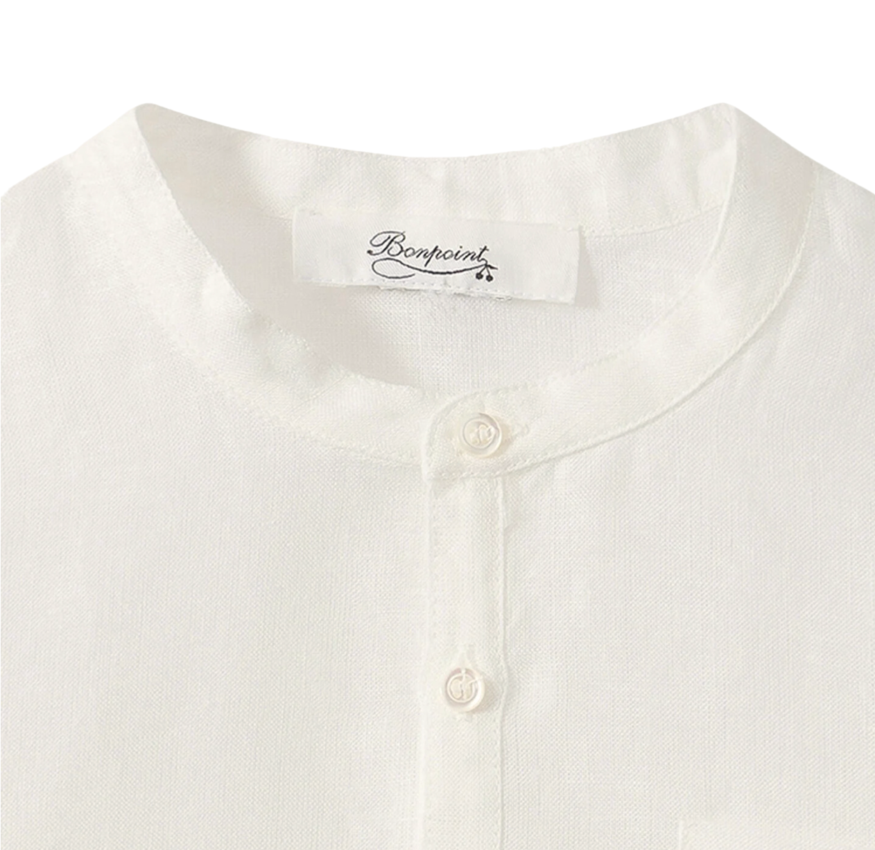 BONPOINT - Leinenhemd mit Mandarinkragen - 4 Jahre
