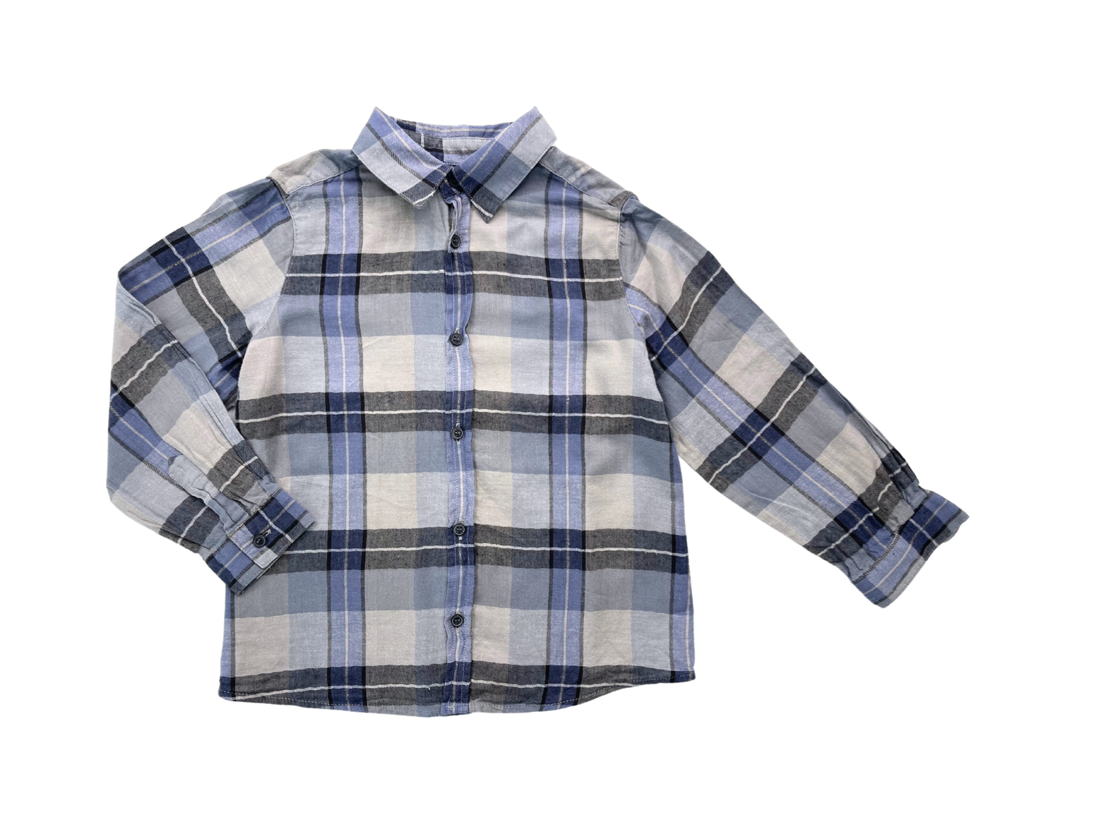 BONPOINT - Grey checked shirt - 4 years