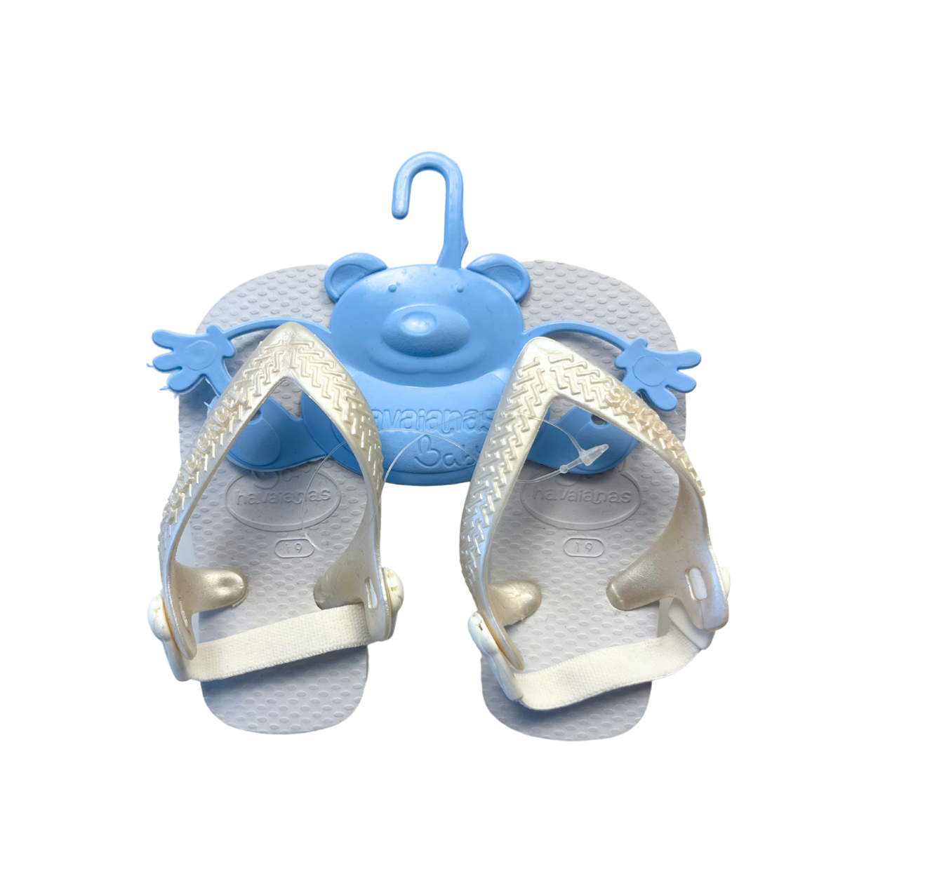 HAVAIANAS - Tongs blanches avec élastique (neuves) - 19