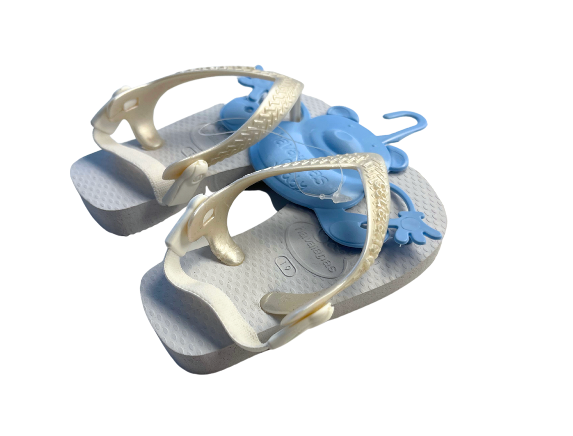HAVAIANAS - Tongs blanches avec élastique (neuves) - 19