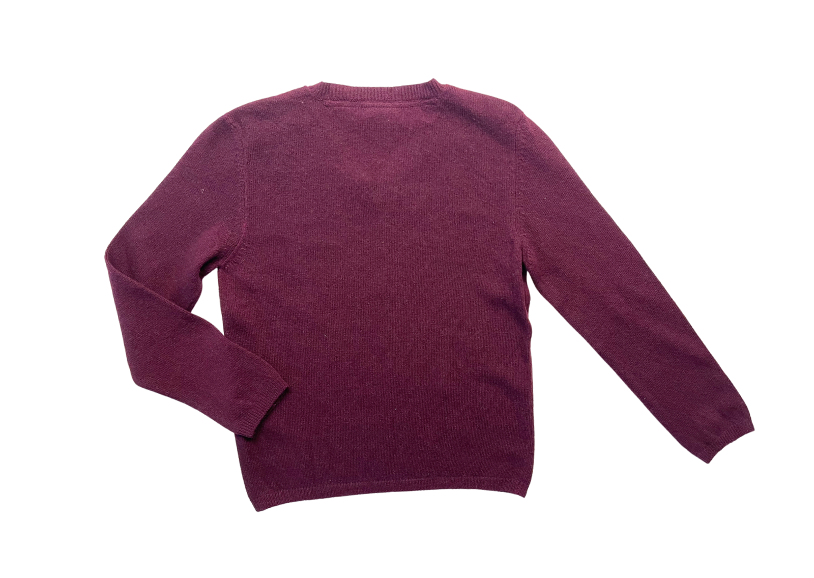 FENDI - Pull en laine bordeaux col V - 6 ans