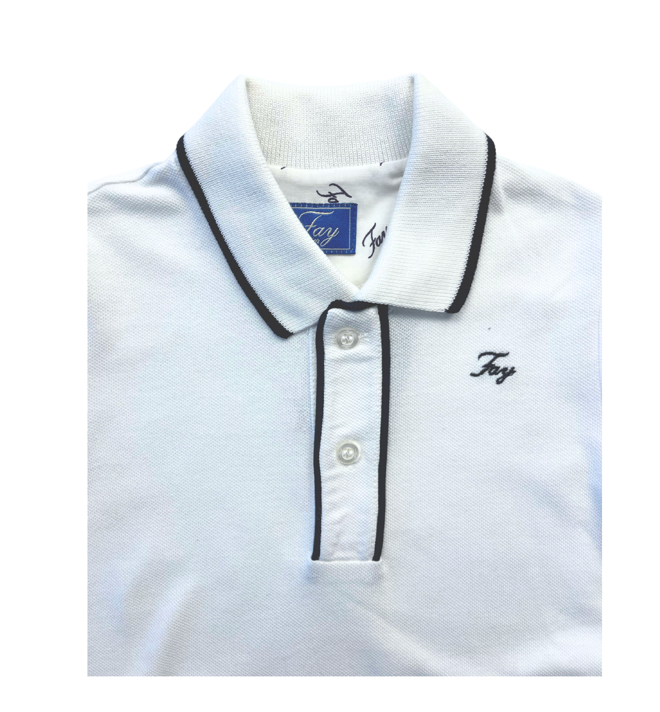 FAY - Polo en coton blanc (neuf) - 3 ans