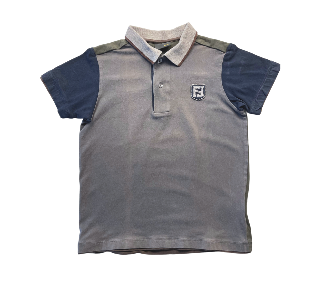 FENDI - Polo gris manches courtes - 10 ans