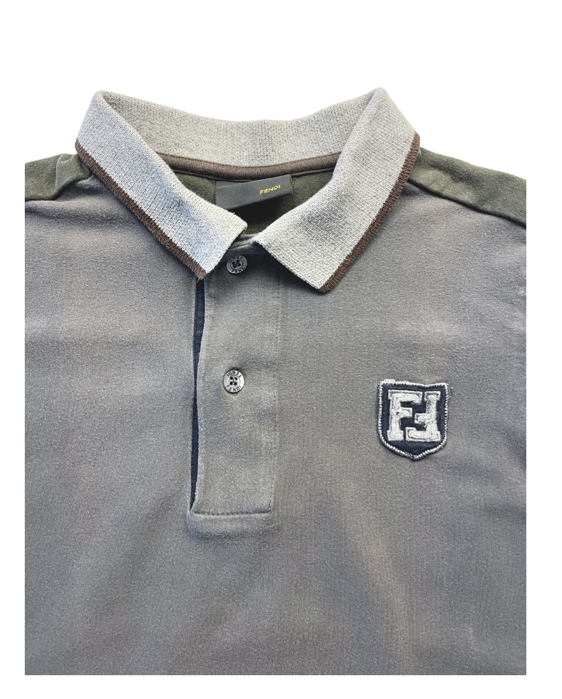 FENDI - Polo gris manches courtes - 10 ans