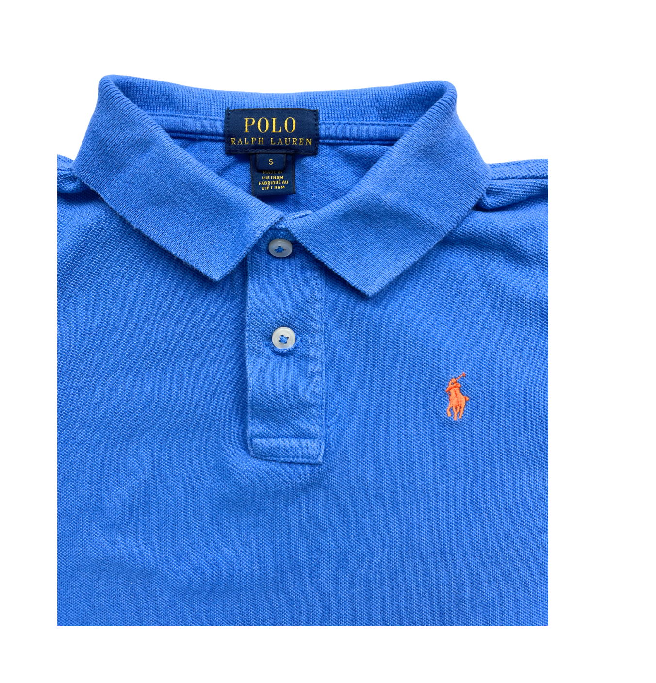 RALPH LAUREN - Polo bleu - 5 ans