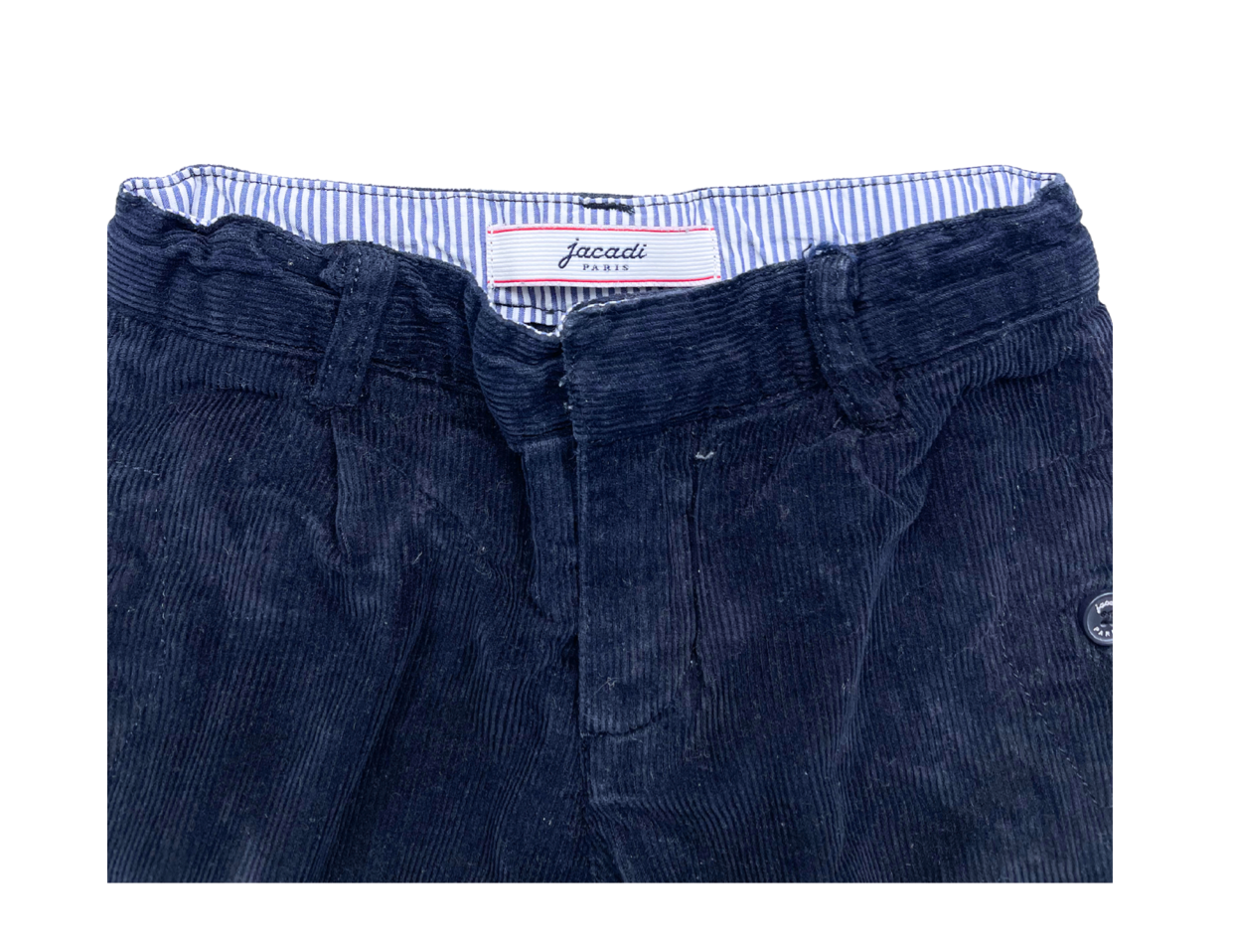 JACADI - Navy blue velvet pants - 18 months