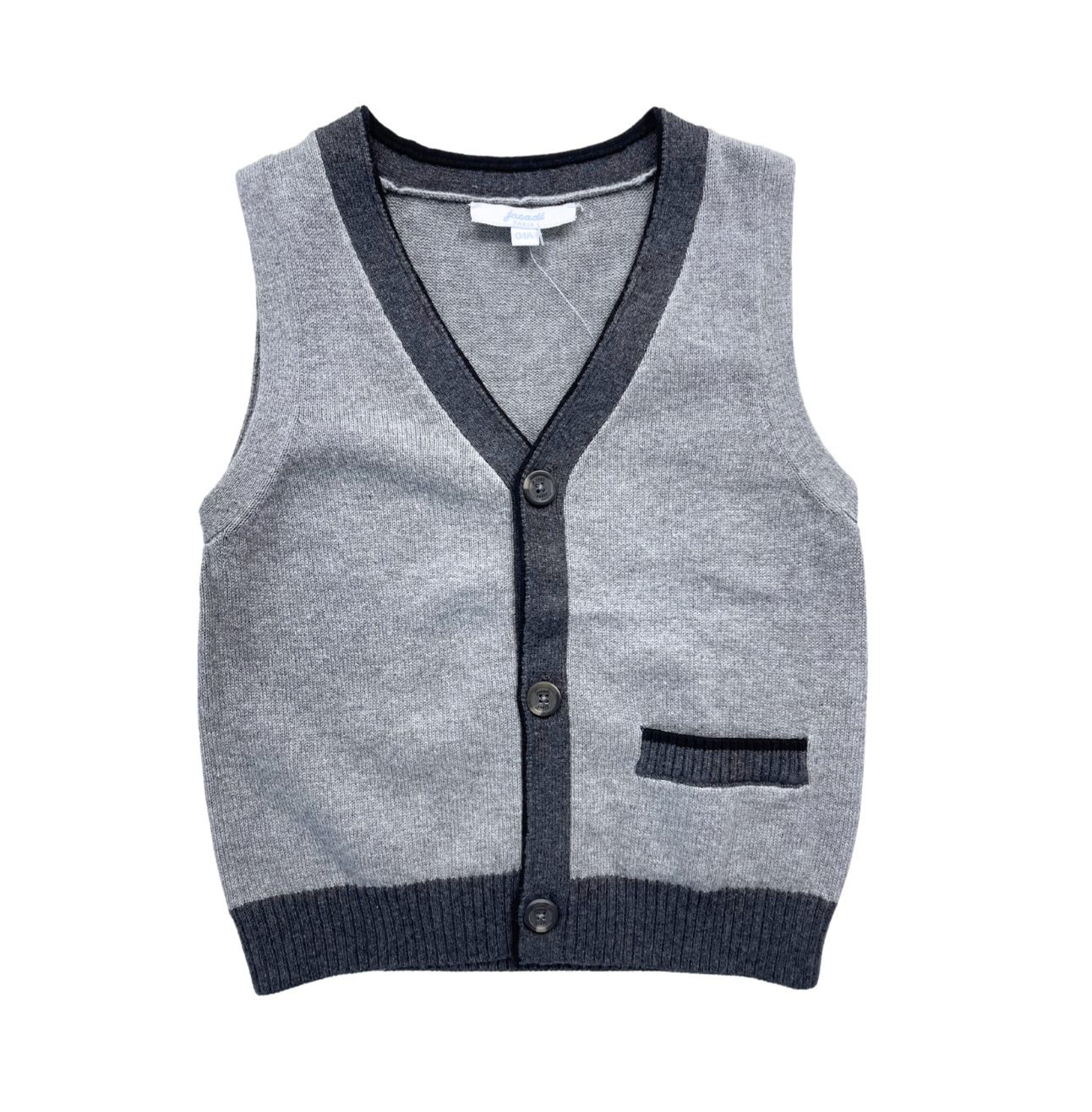 JACADI - Gray sleeveless vest (new) - 4 years