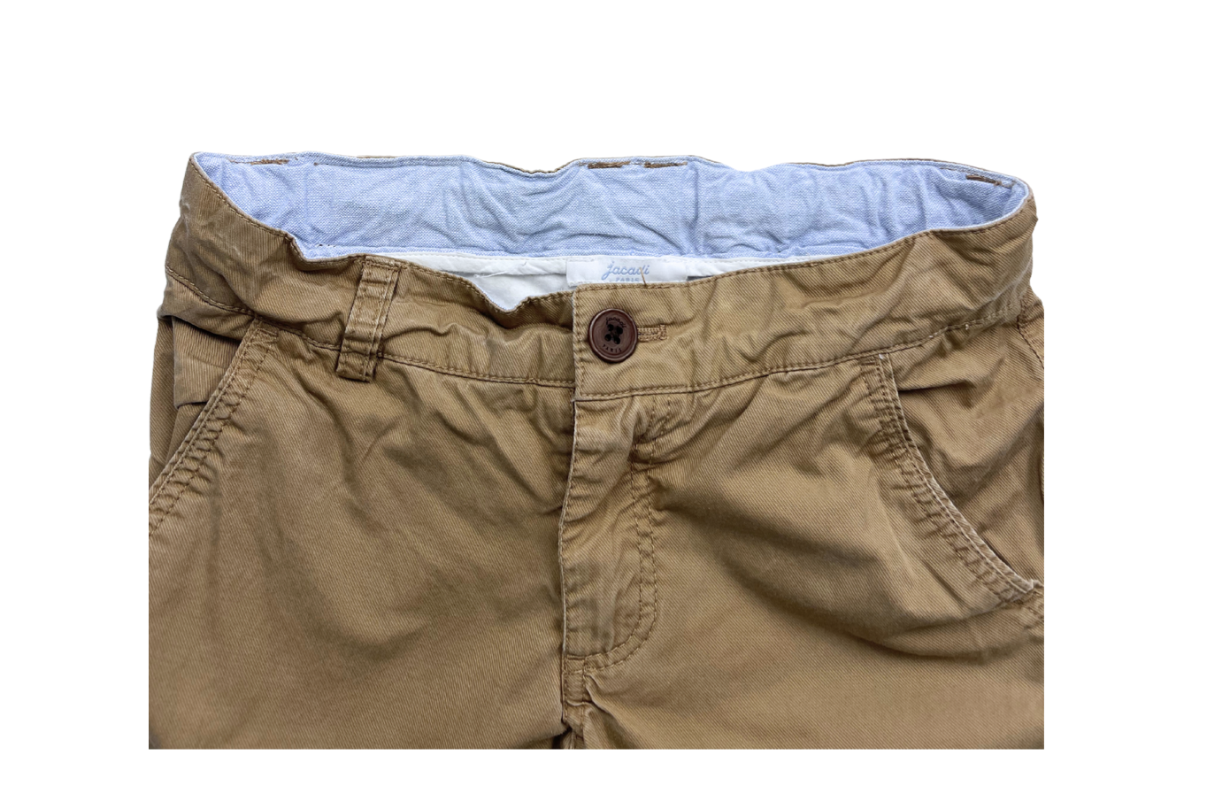 JACADI - Beige straight pants - 8 years