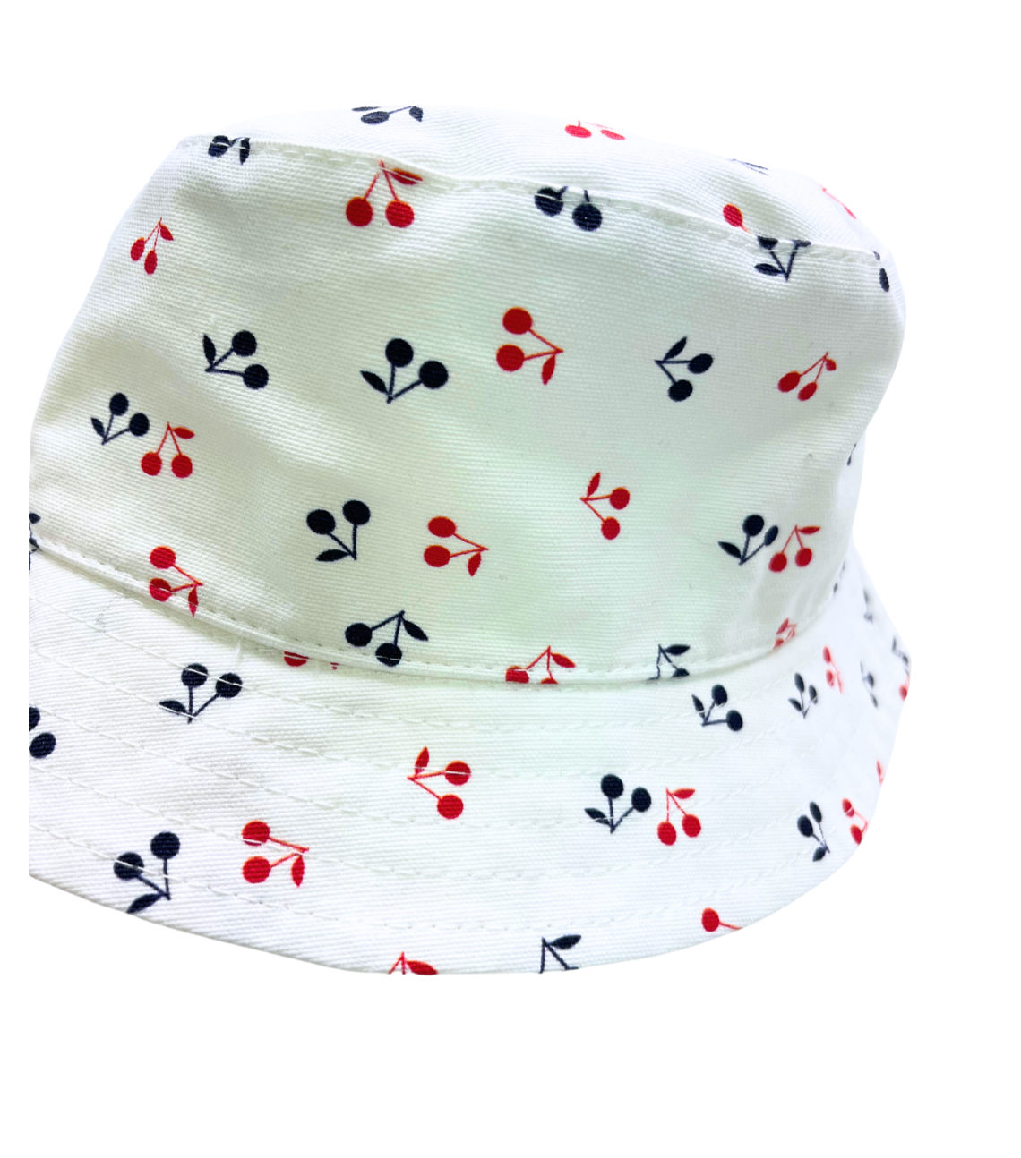 BONPOINT - Bob blanc motif cerises (neuf) - 3/4 ans