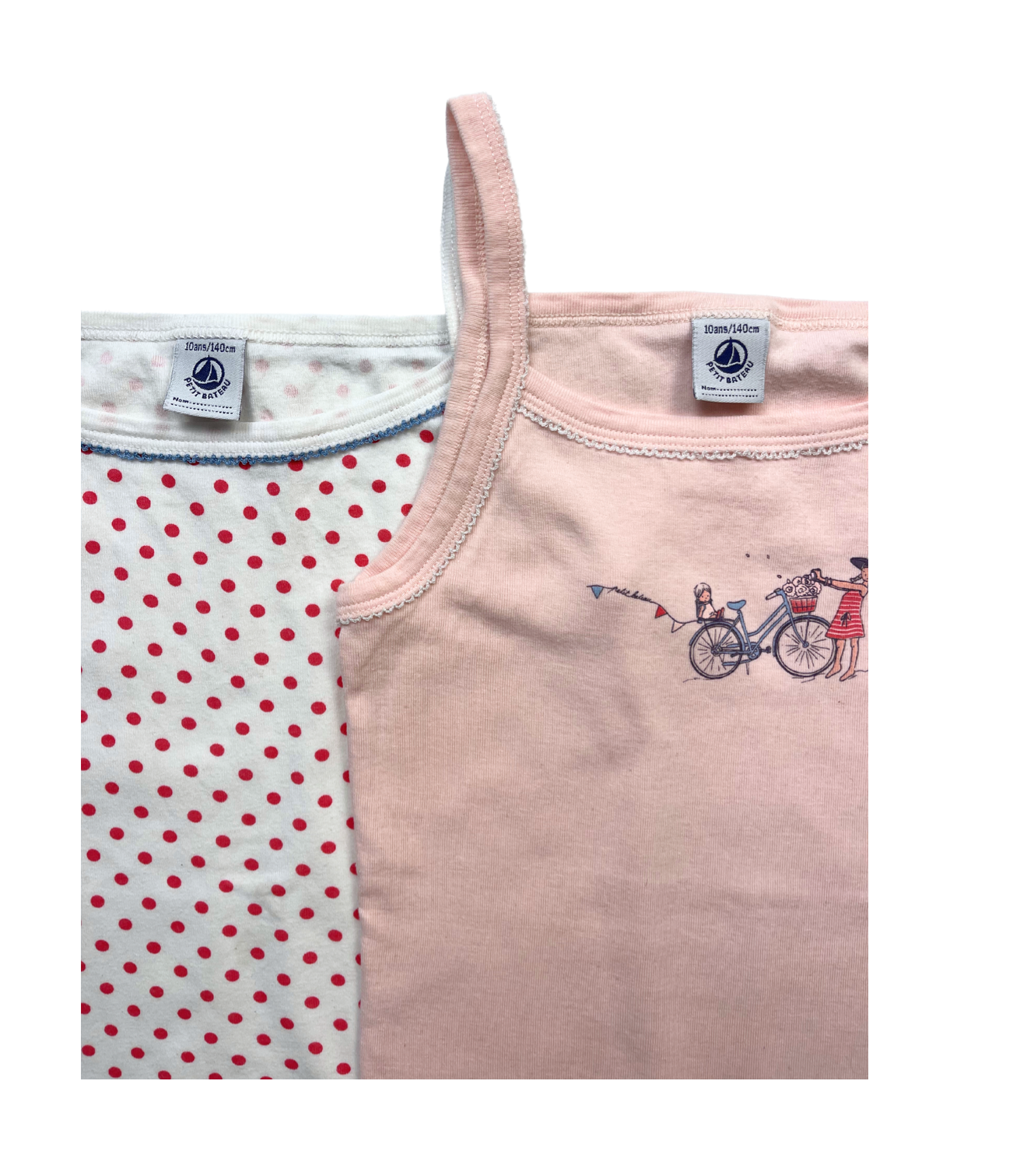 PETIT BATEAU - Pack of 2 cotton tank tops - 10 years