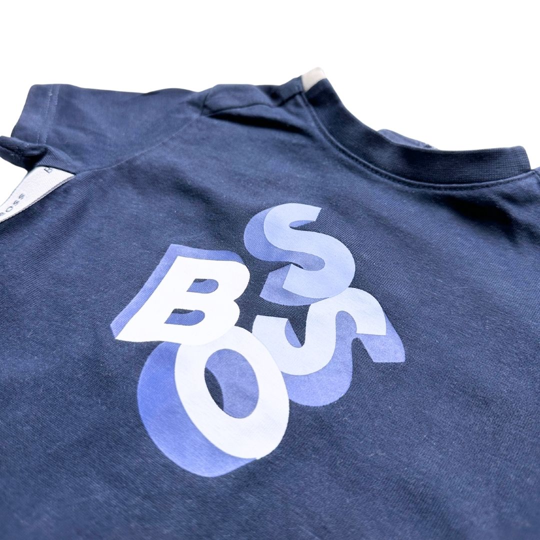 HUGO BOSS - Combinaison bleu marine avec imprimé - 9 mois