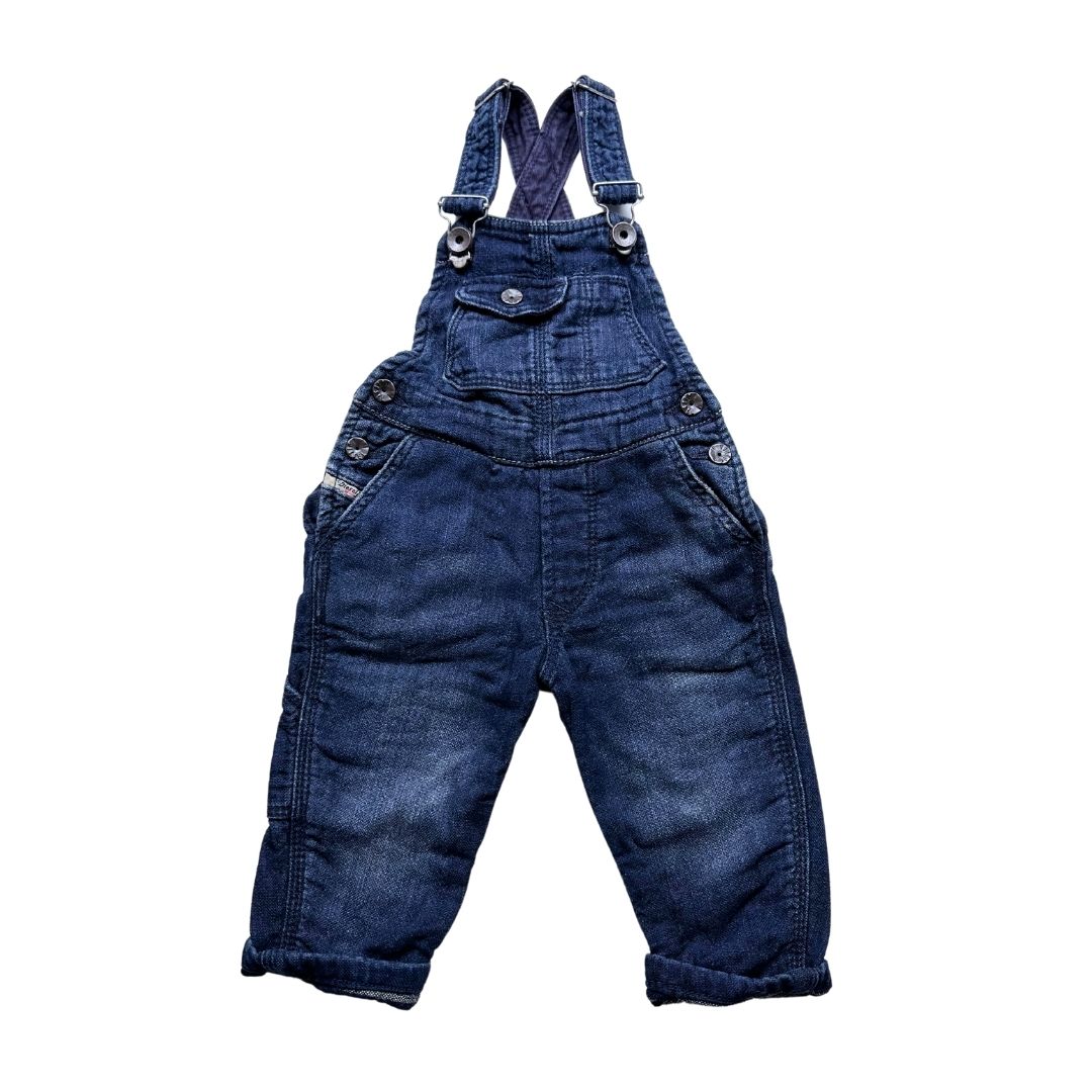 Diesel - Salopette en jean bleu - 9 mois