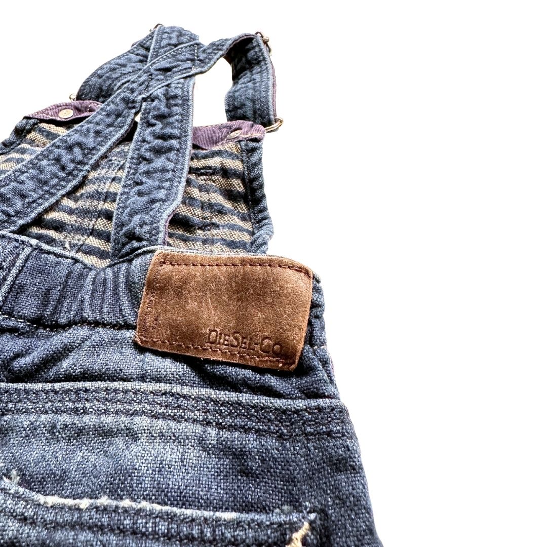 Diesel - Salopette en jean bleu - 9 mois
