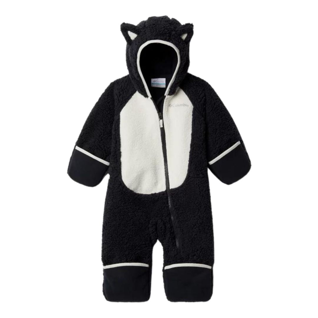 COLUMBIA - Very soft black and white fleece jumpsuit - 6 months