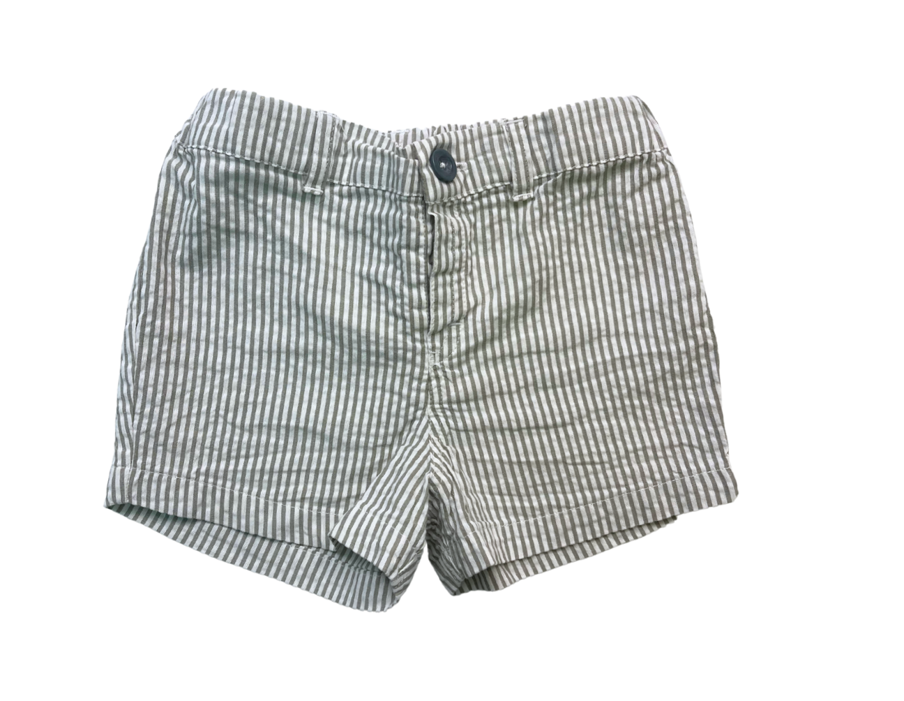 PETIT BATEAU - Gray striped cotton shorts - 18 months