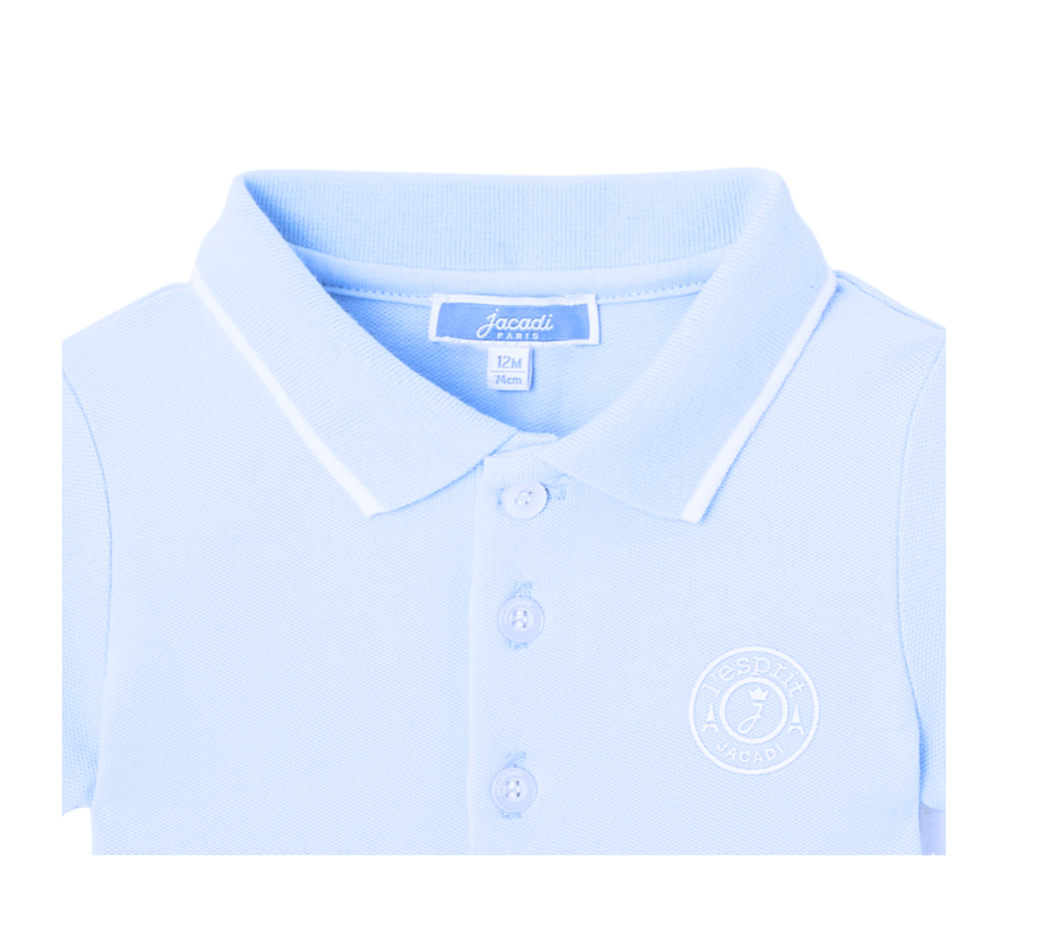 JACADI - Blue polo bodysuit - 2 years
