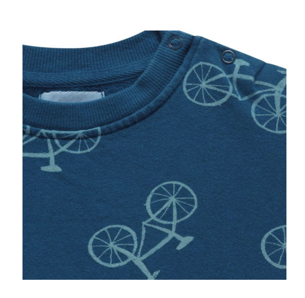 BOBO CHOSES - Marineblaues Baumwoll-Sweatshirt mit Fahrradmuster - 12/18 Monate