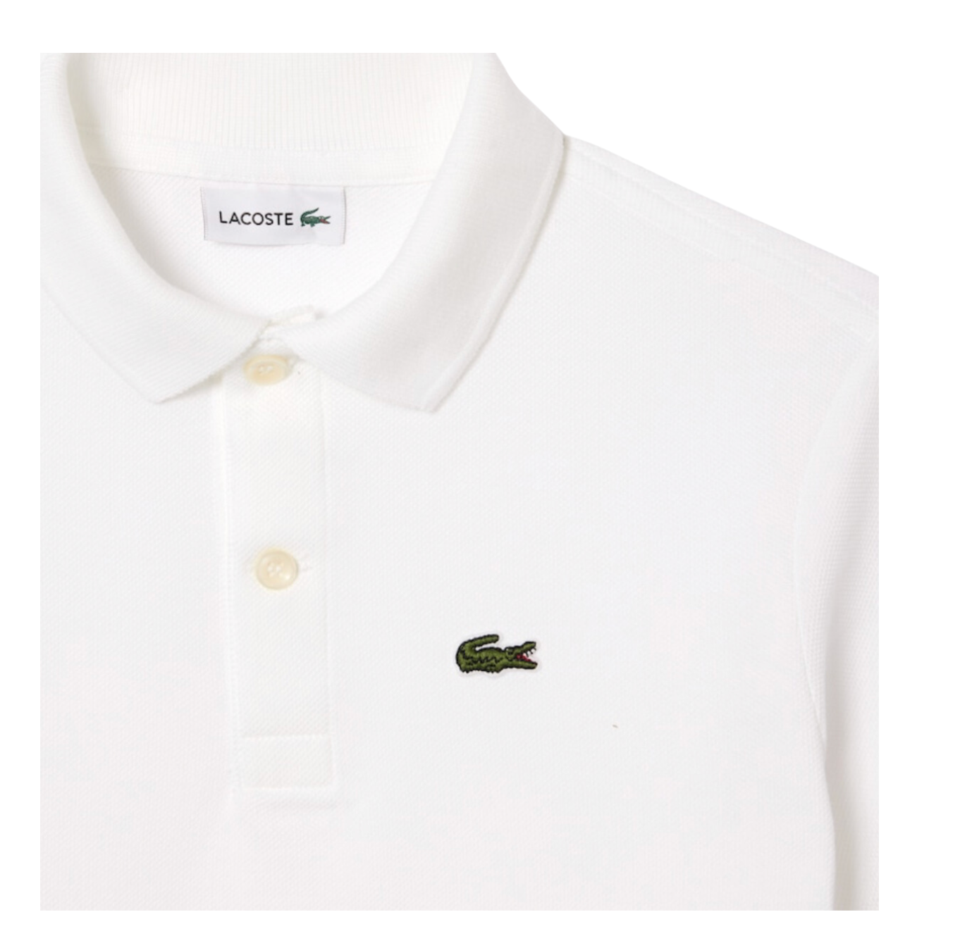 LACOSTE - Polo uni blanc - 6 ans