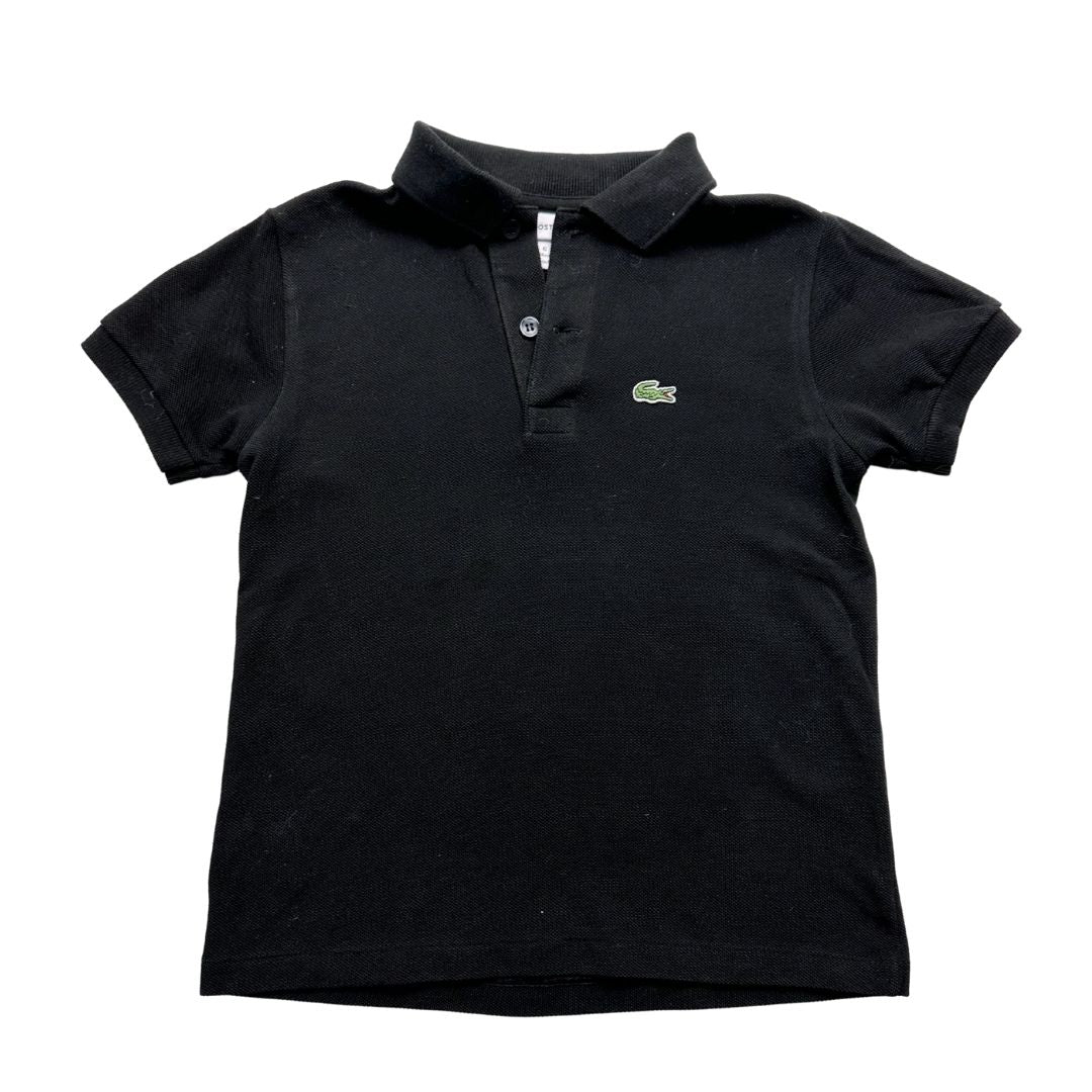 LACOSTE - Polo noir à manches courtes - 6 ans
