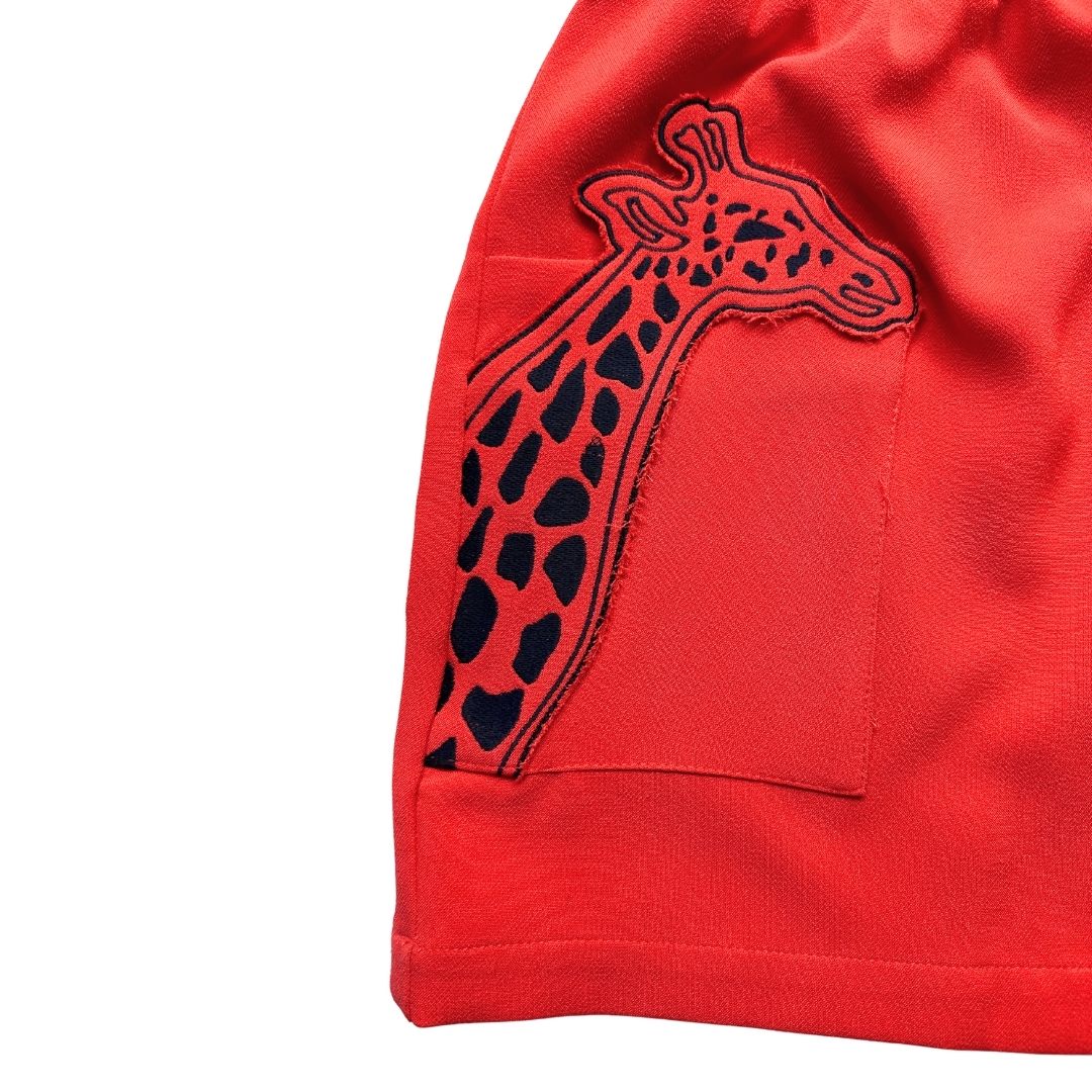 PAUL SMITH - Jupe rouge avec écusson girafe - 8 ans