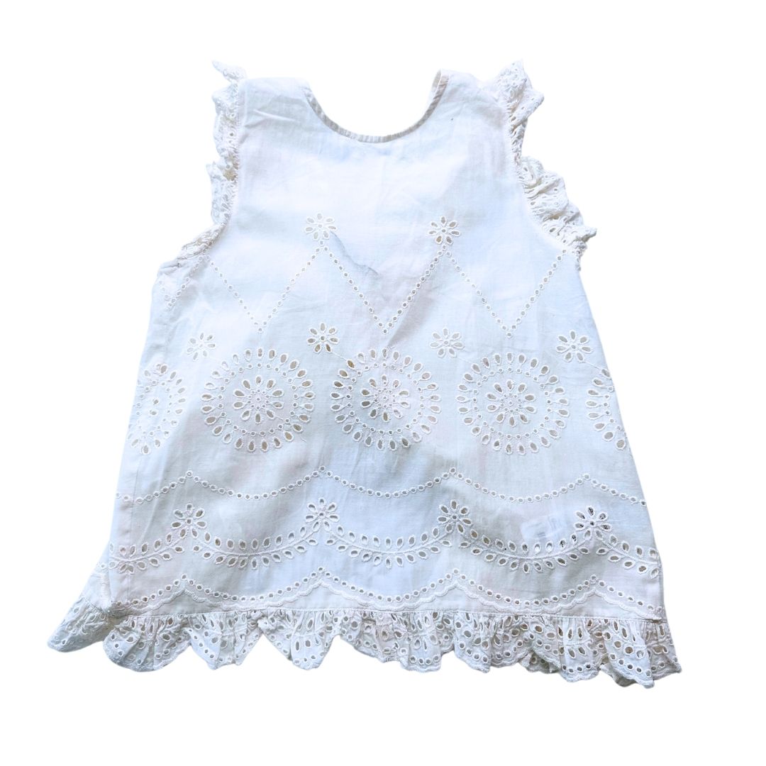 STELLA MCCARTNEY - Chemisier blanc avec détails en dentalle - 8 ans