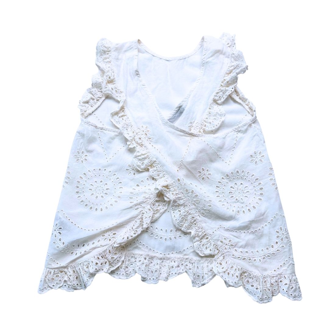 STELLA MCCARTNEY - Chemisier blanc avec détails en dentalle - 8 ans